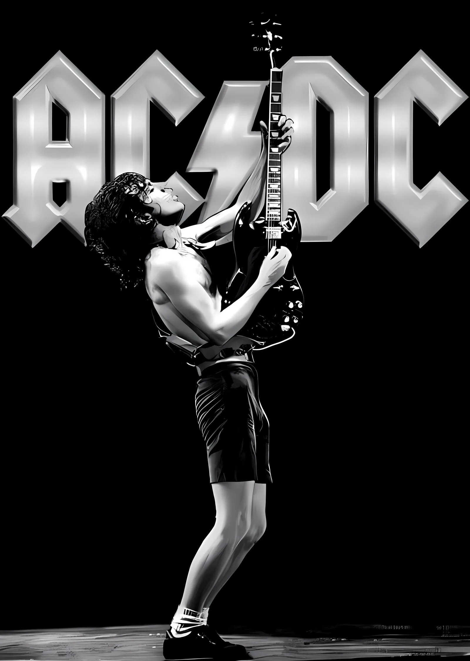 AC/DC: Angus Young Sahne Performansı metal tablo