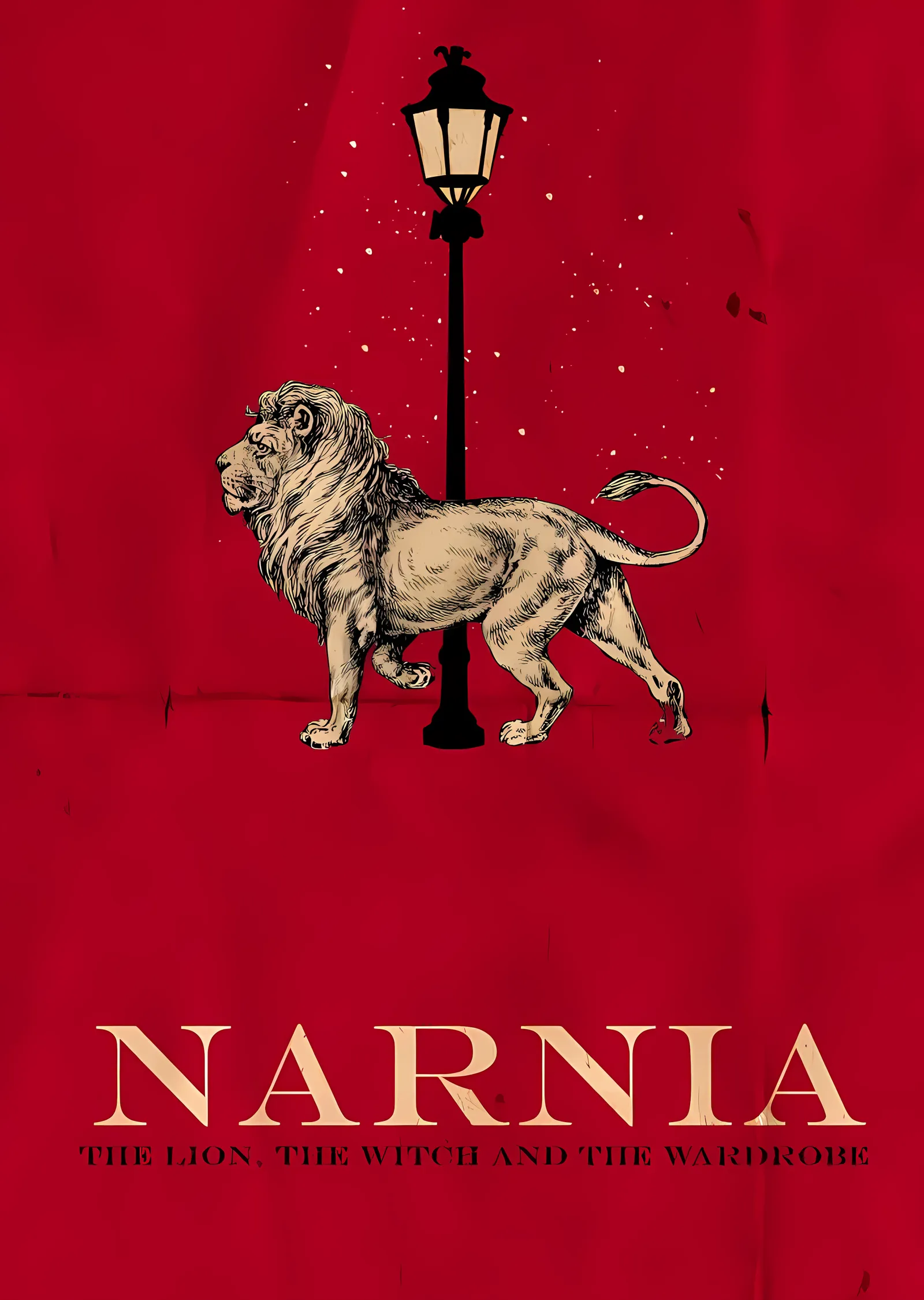 Narnia Aslan ve Lamba Direği metal tablo