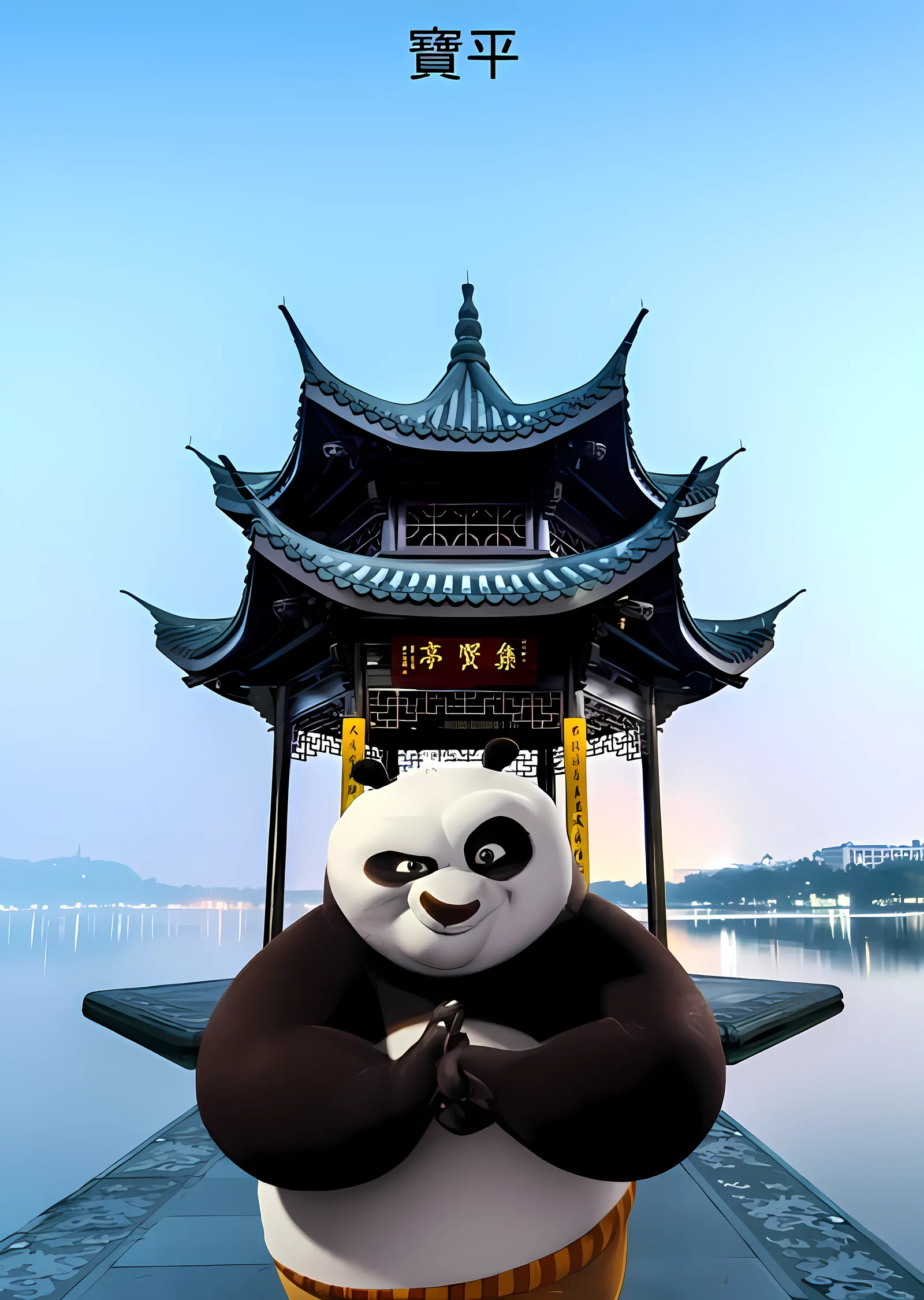 Kung Fu Panda: Pagoda Selamı metal tablo