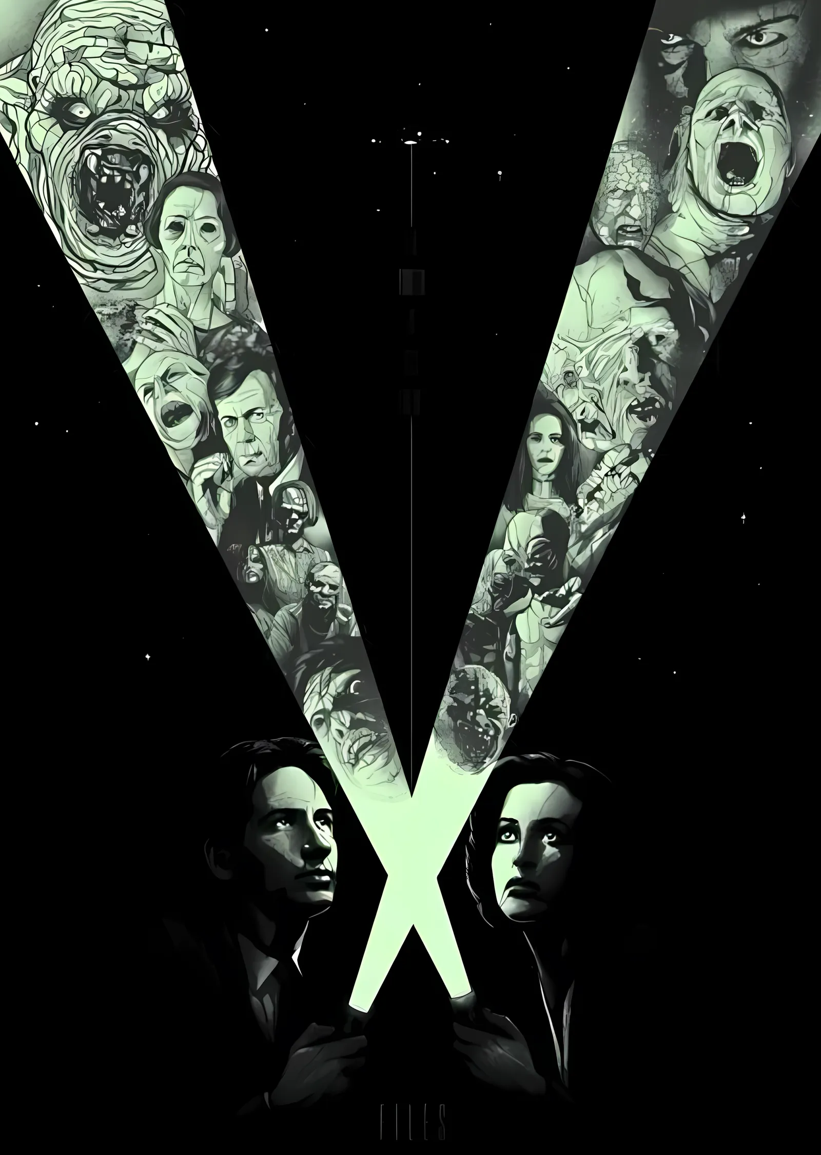 The X-Files · Mulder ve Scully metal tablo
