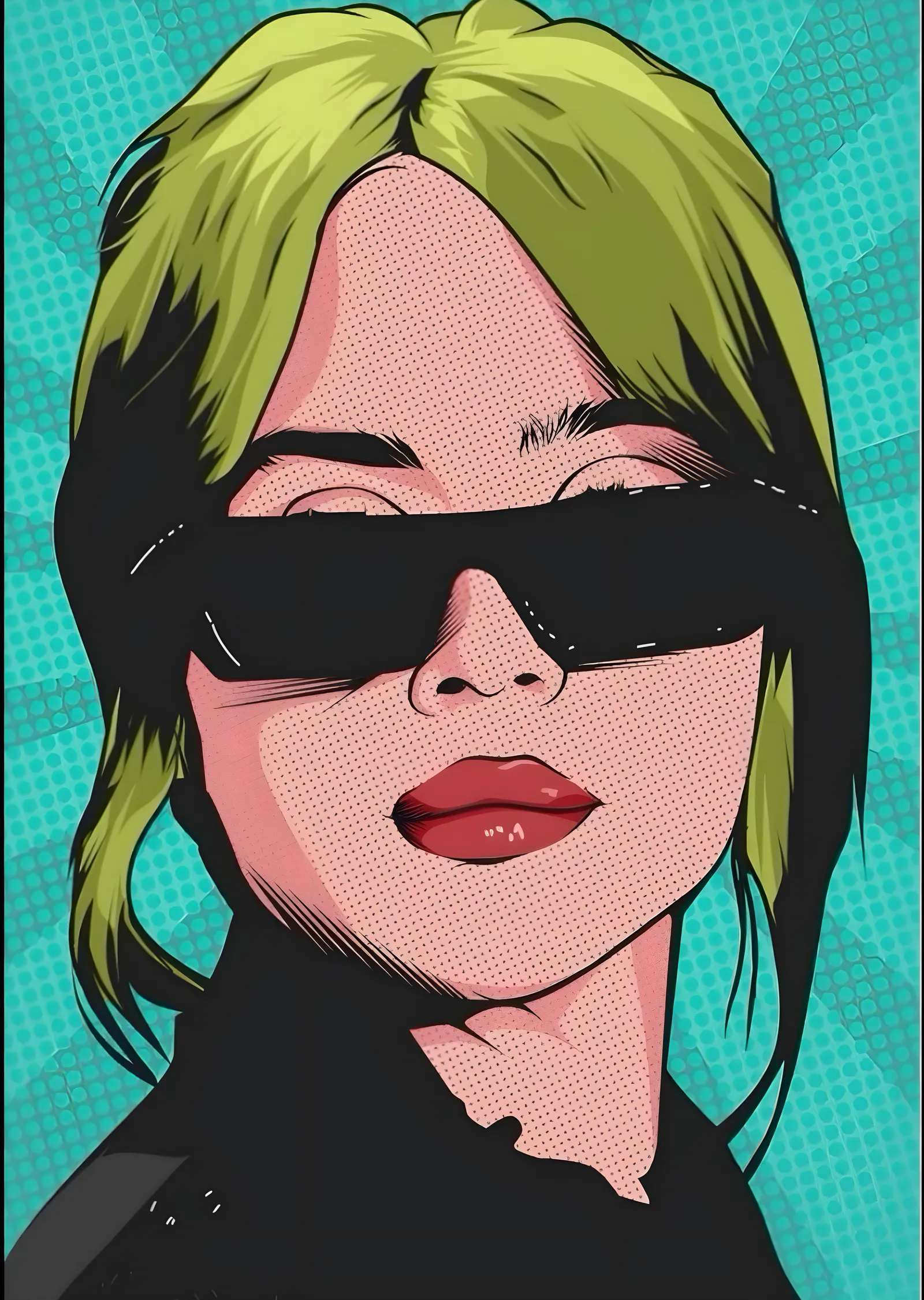 Billie Eilish: Pop Art metal tablo