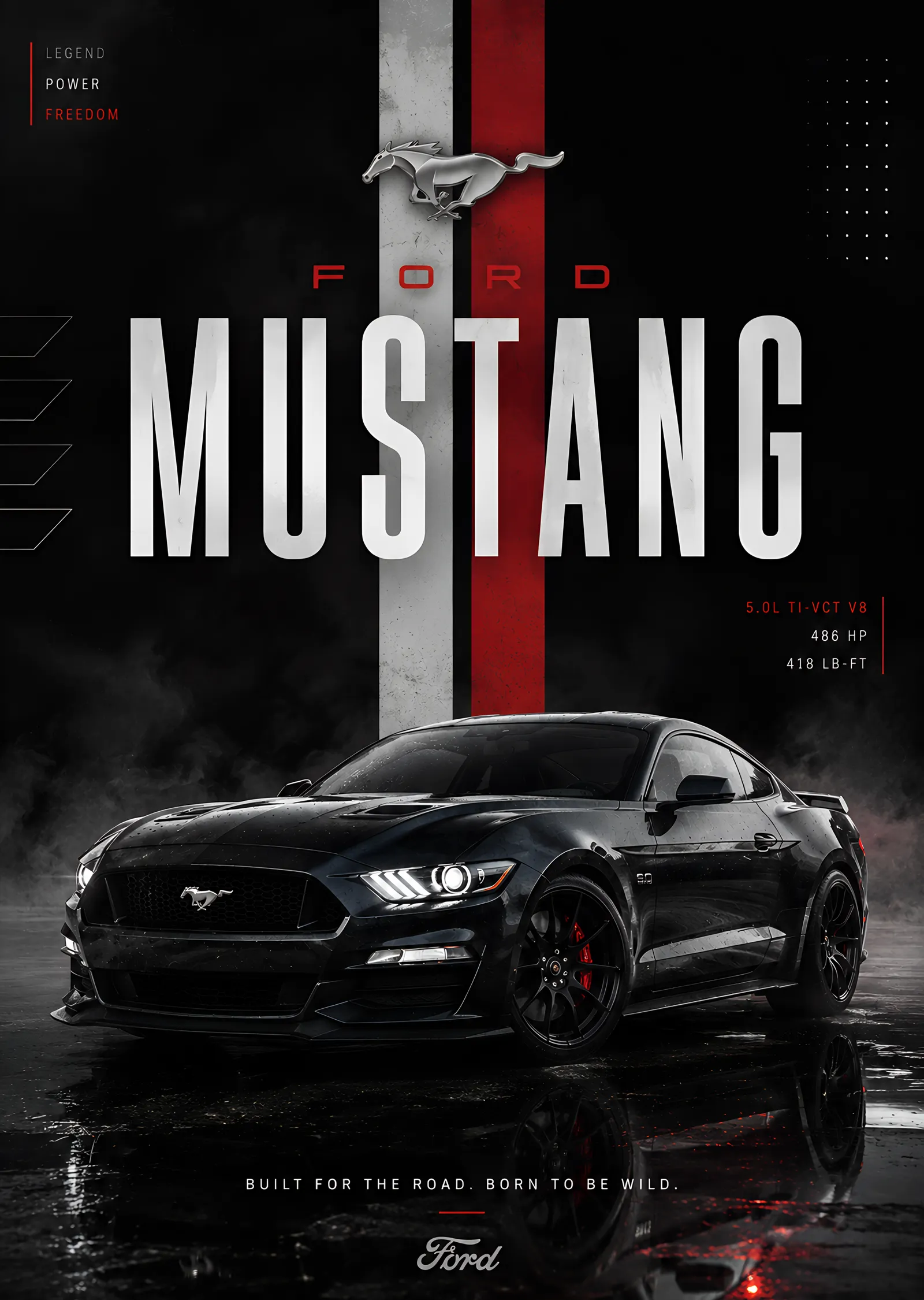 Ford Mustang GT metal tablo