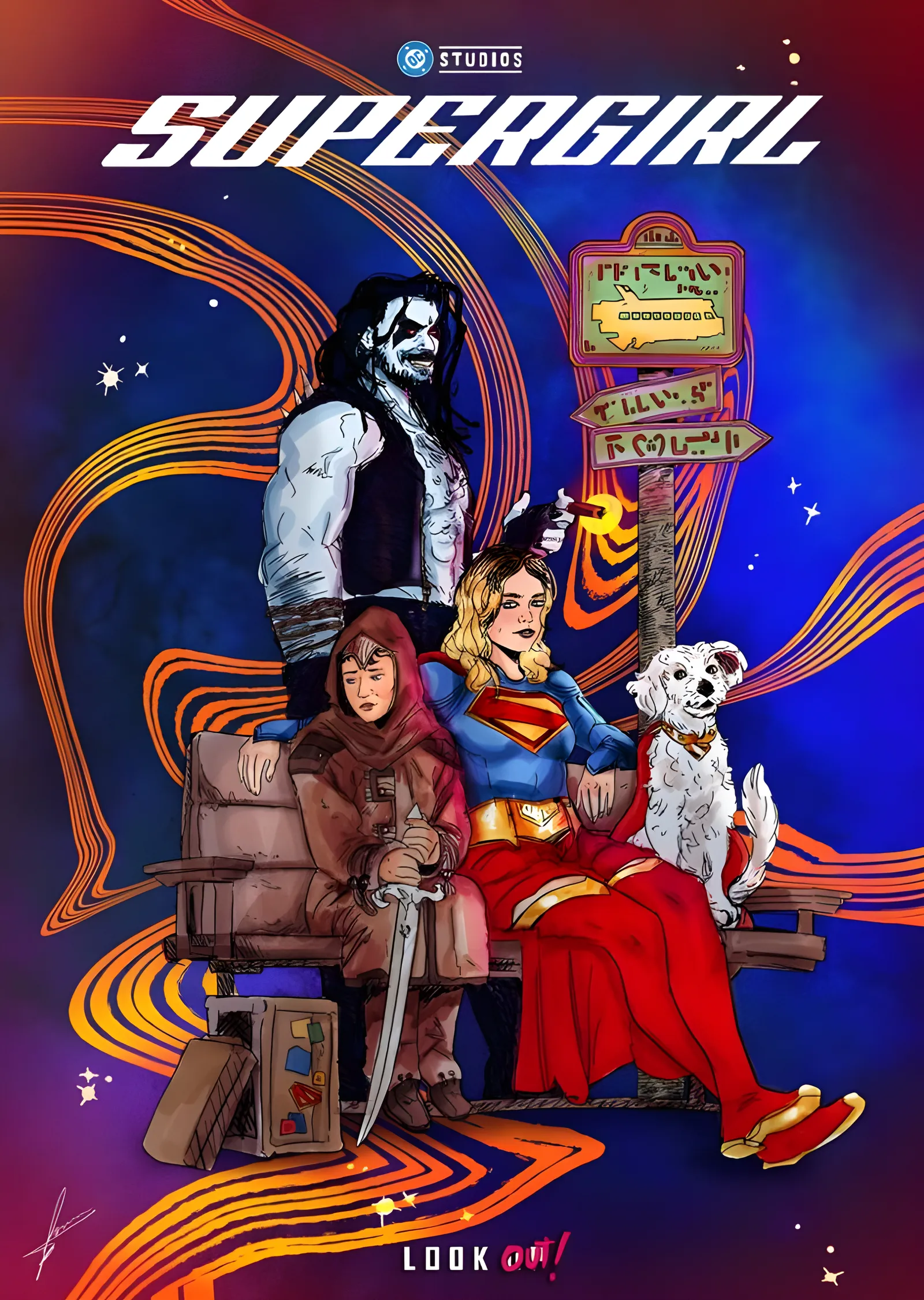 Supergirl metal tablo