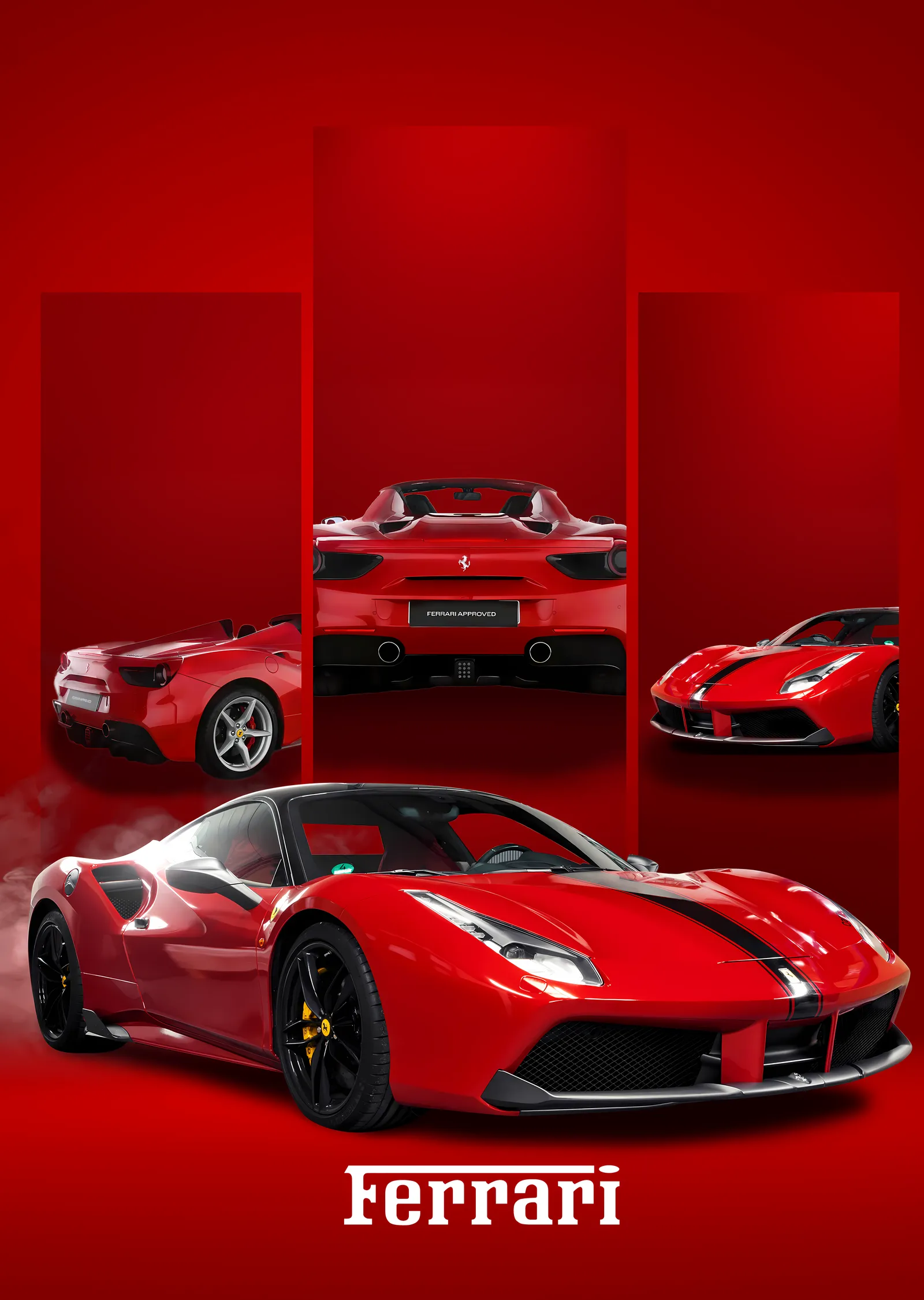 Ferrari Pista Spider metal tablo