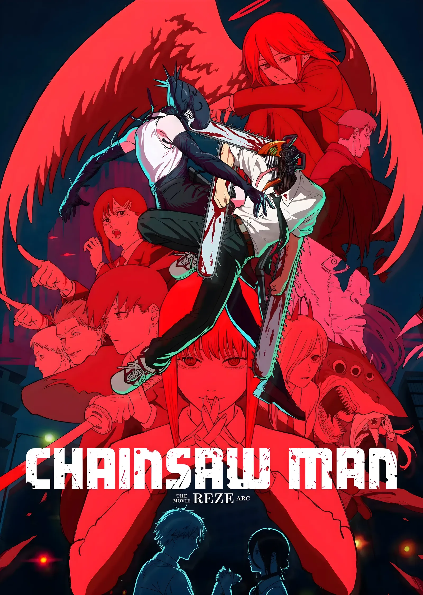 Chainsaw Man: Reze Arkı - Kanlı Zincirleme Desen metal tablo