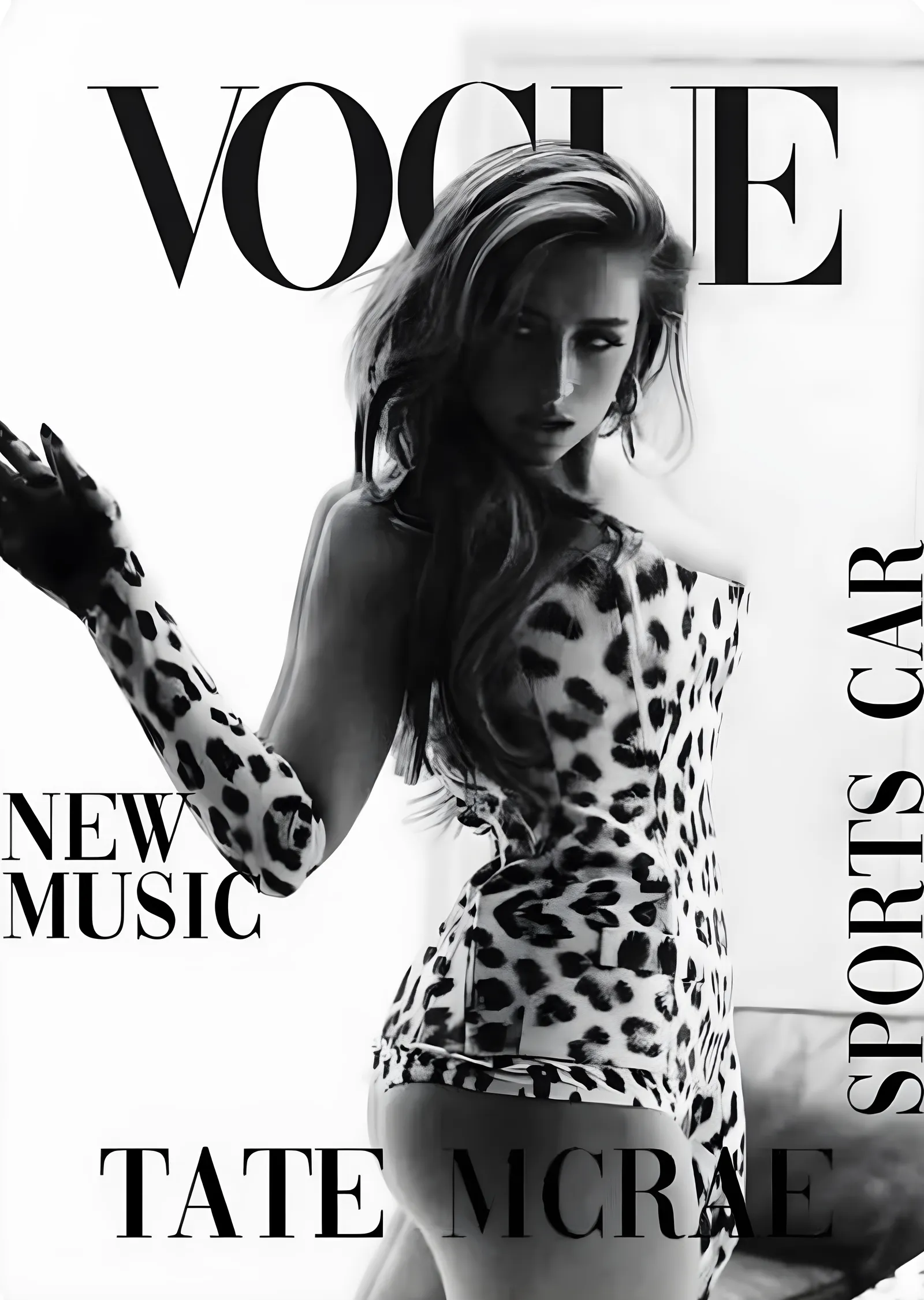 Vogue: Tate McRae metal tablo