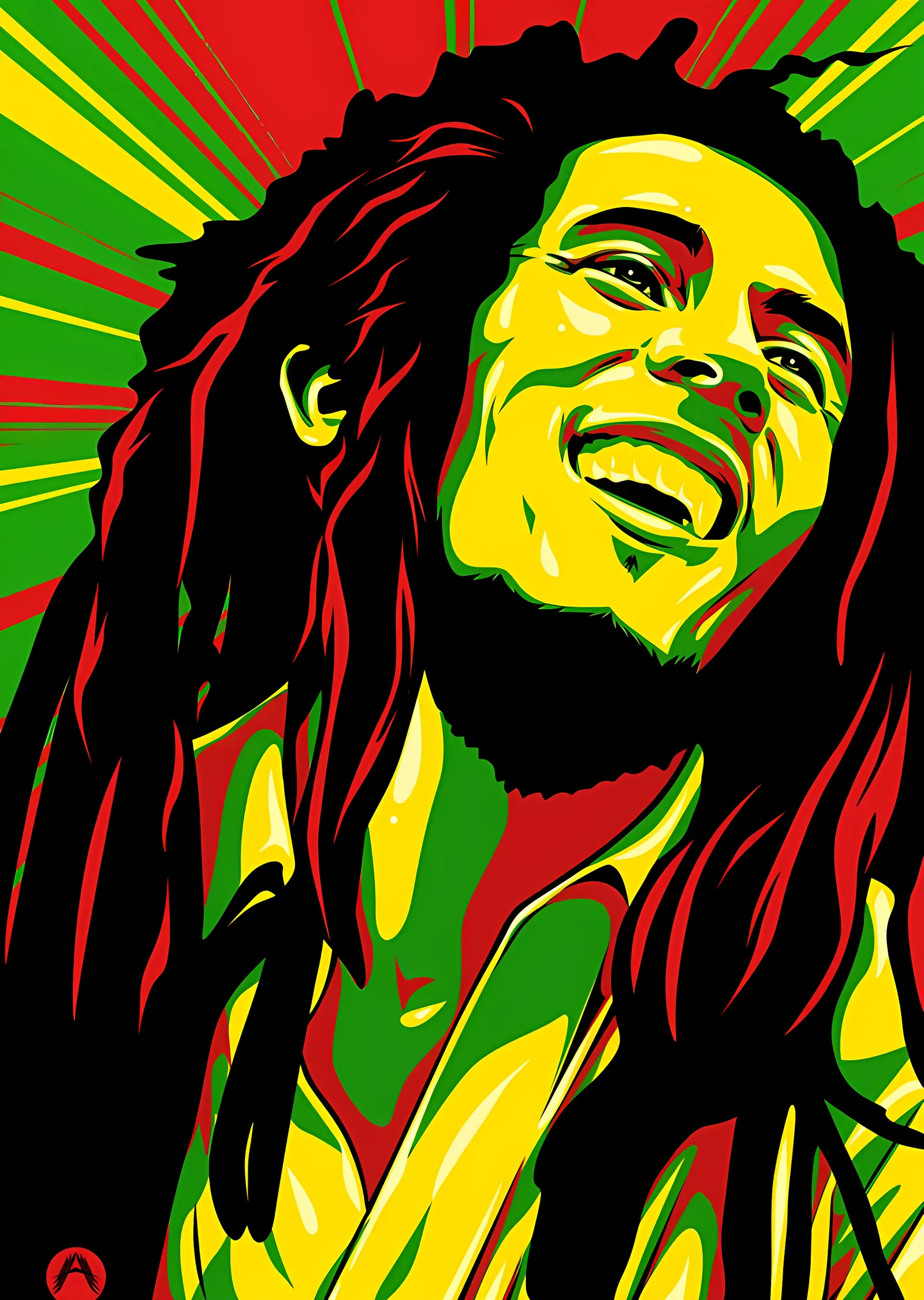 Bob Marley: Rasta Pop Art metal tablo