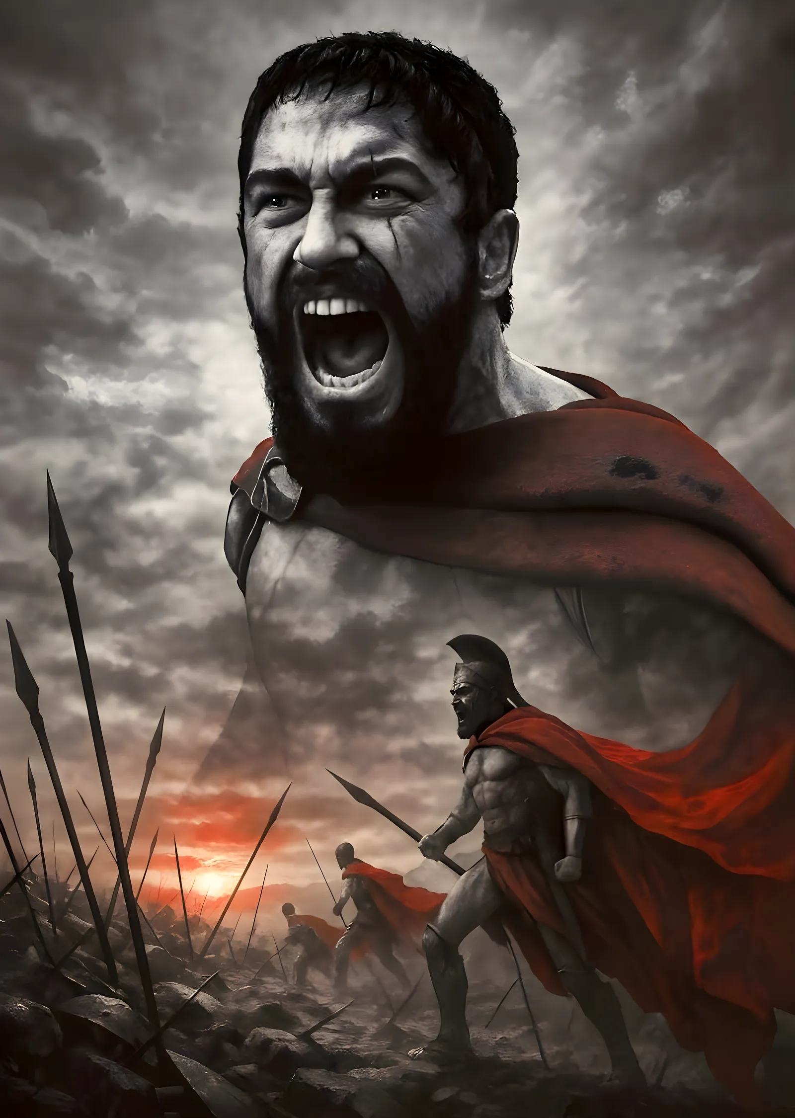 300 Filmi: Leonidas'ın Savaşı metal tablo
