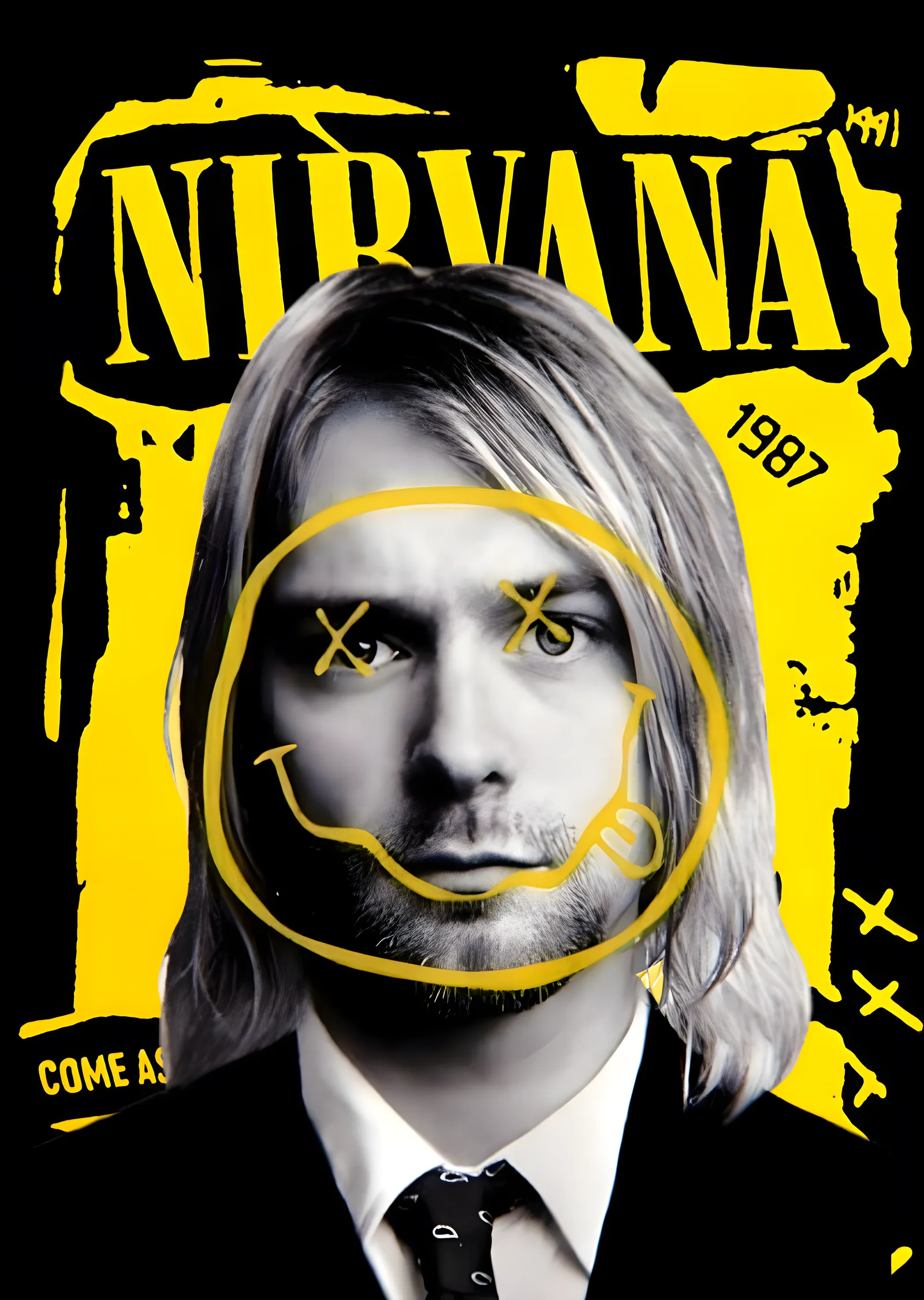 Kurt Cobain: Nirvana 1987 metal tablo
