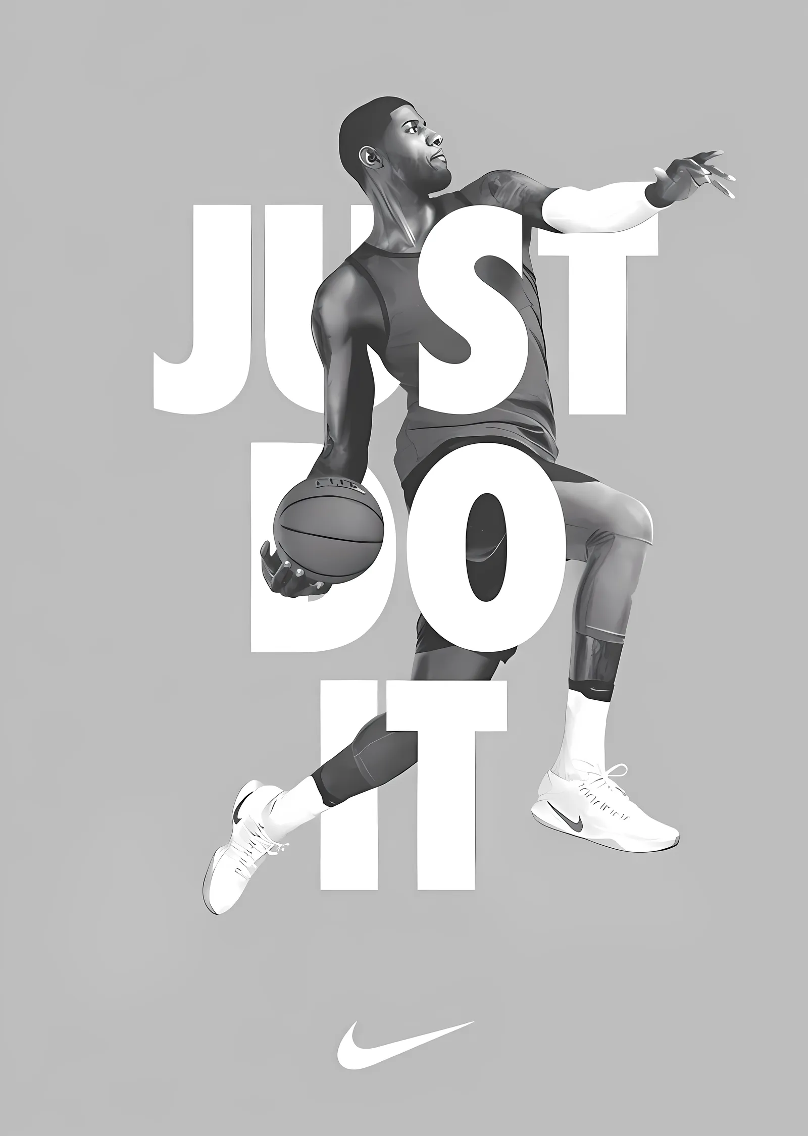 Basketbolcu: Just Do It metal tablo