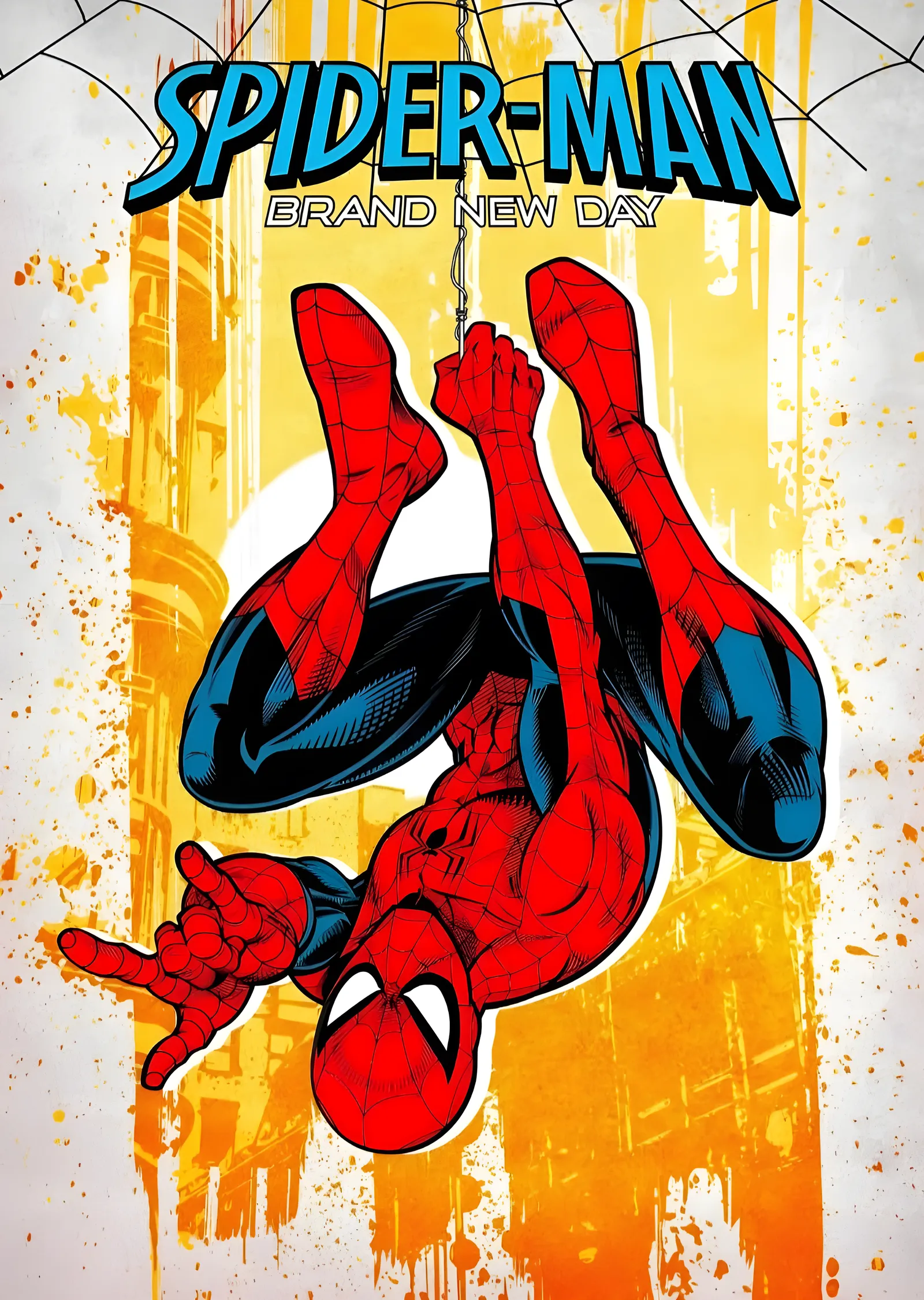 Spider-Man: Sarı Zemin metal tablo