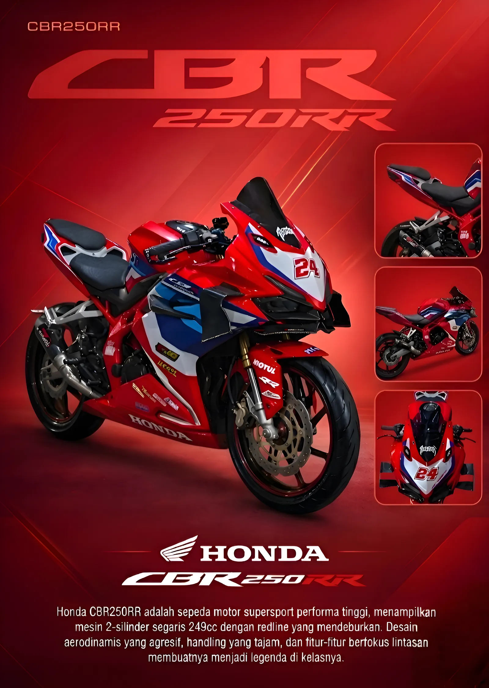 Honda CBR250RR metal tablo
