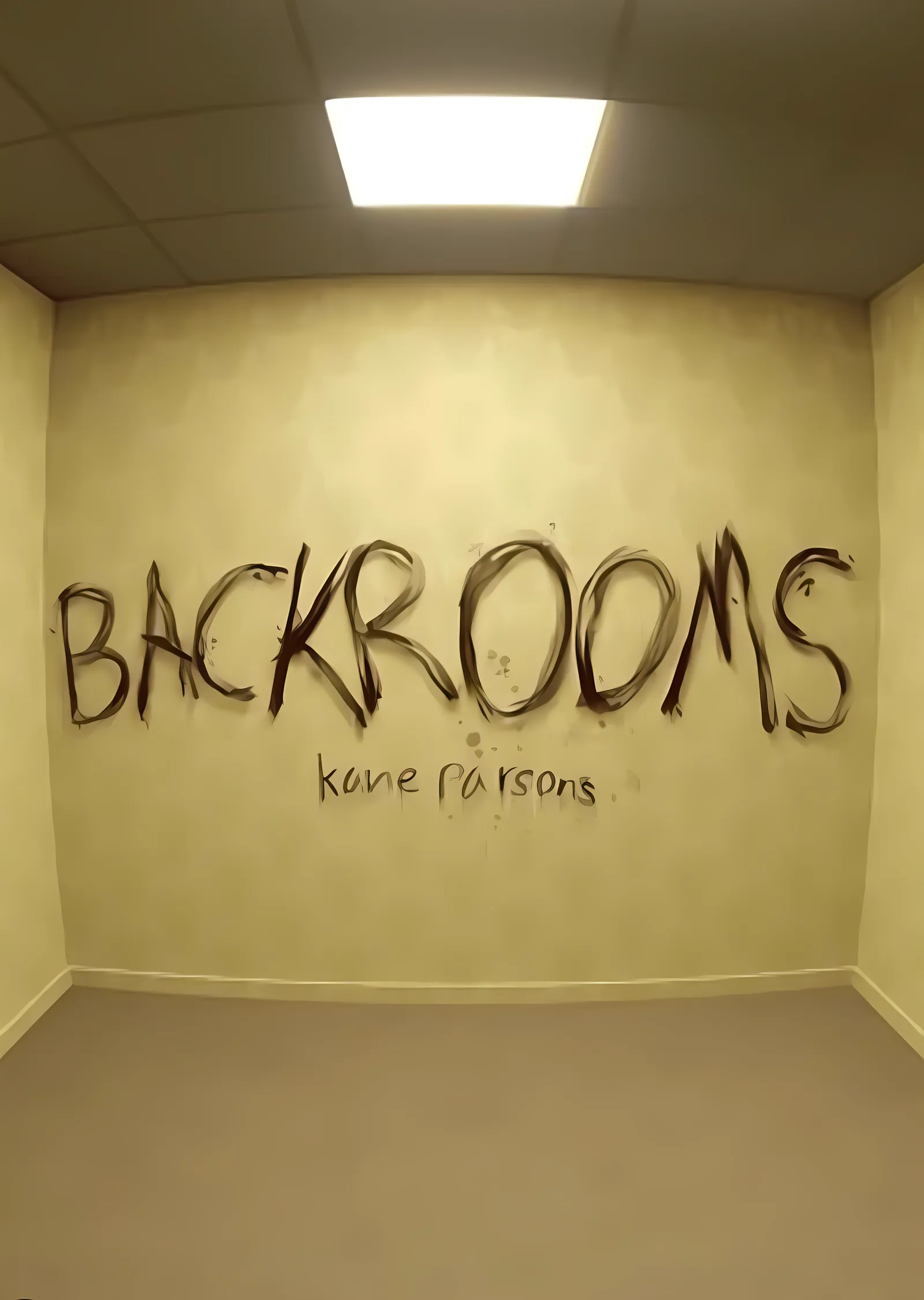 Backrooms - Duvardaki Yazı metal tablo