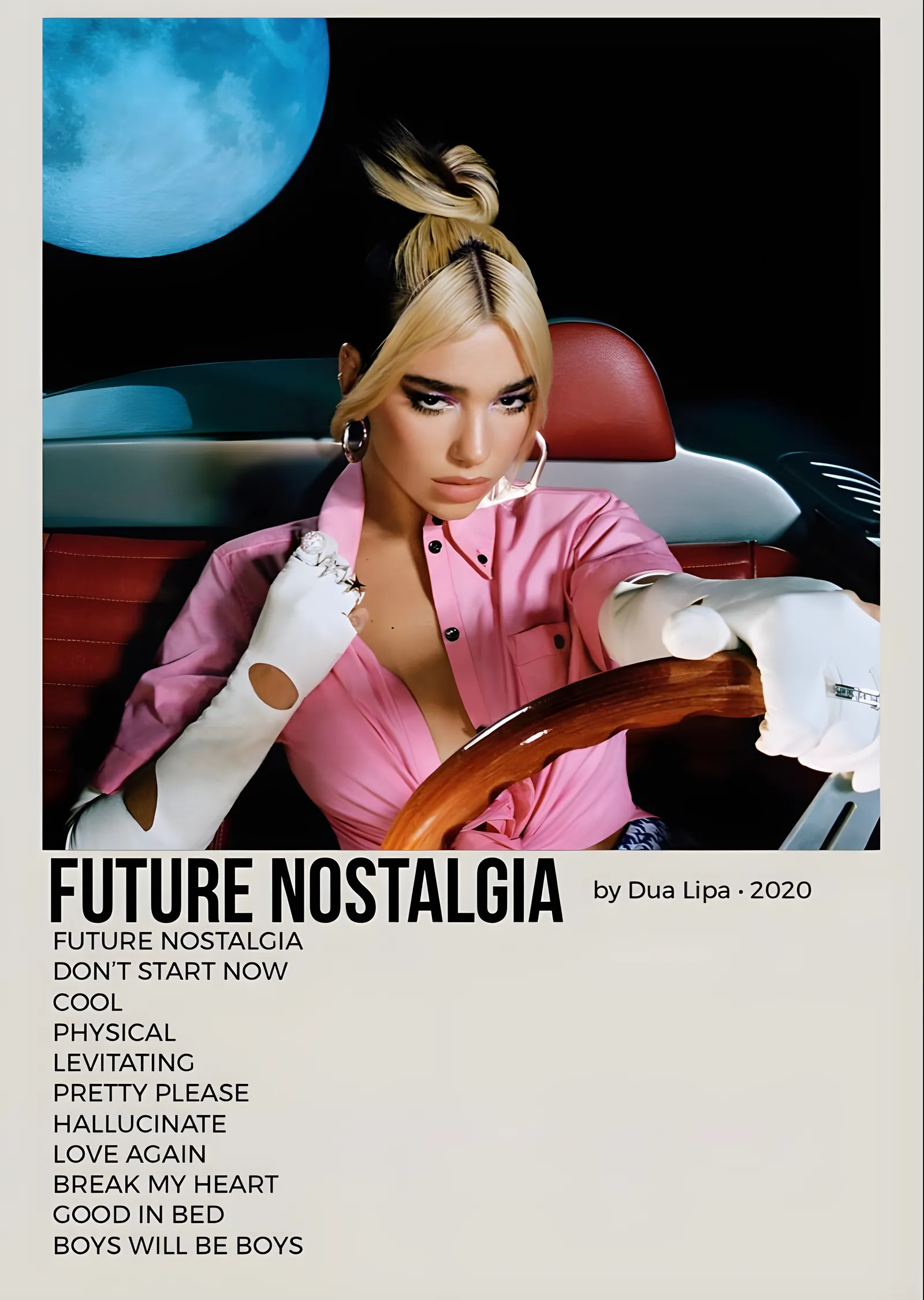 Dua Lipa: Future Nostalgia metal tablo