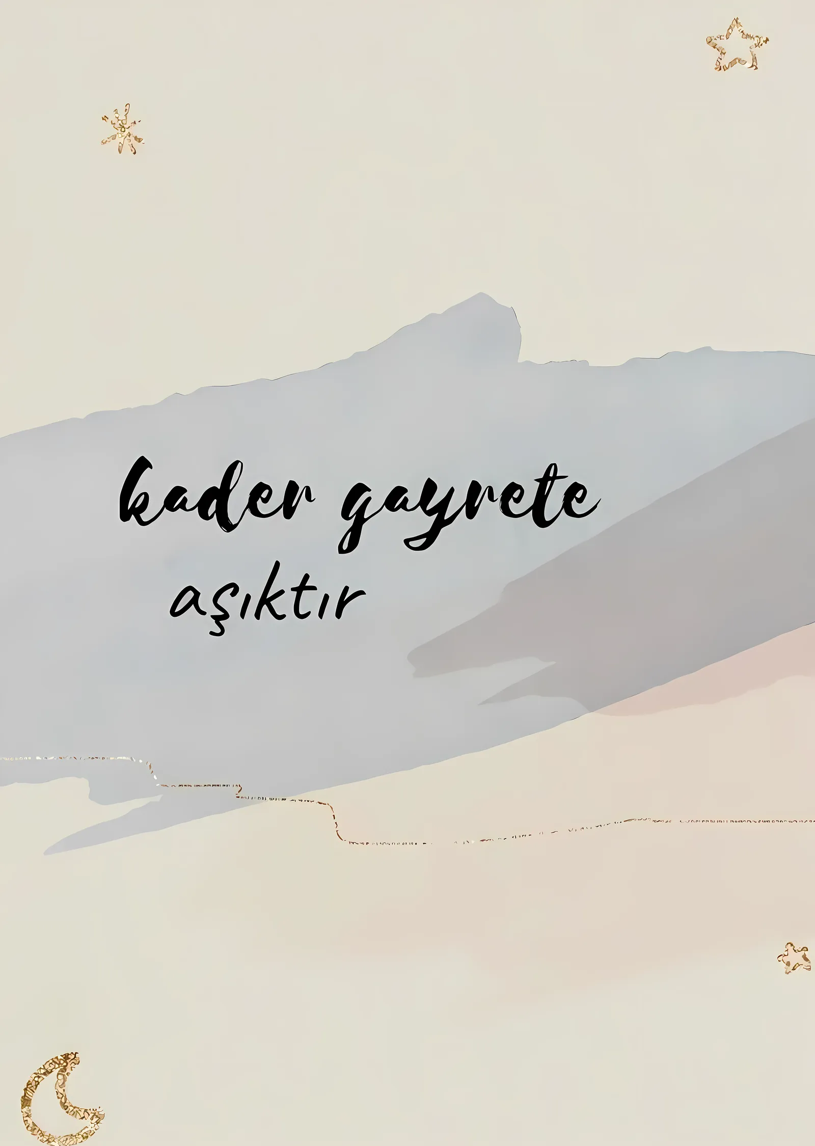 Kader Gayrete Aşıktır metal tablo