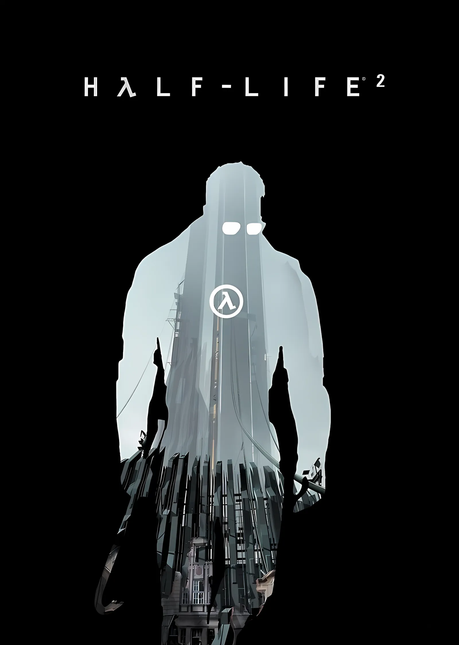 Half-Life 2: Gordon Silueti metal tablo