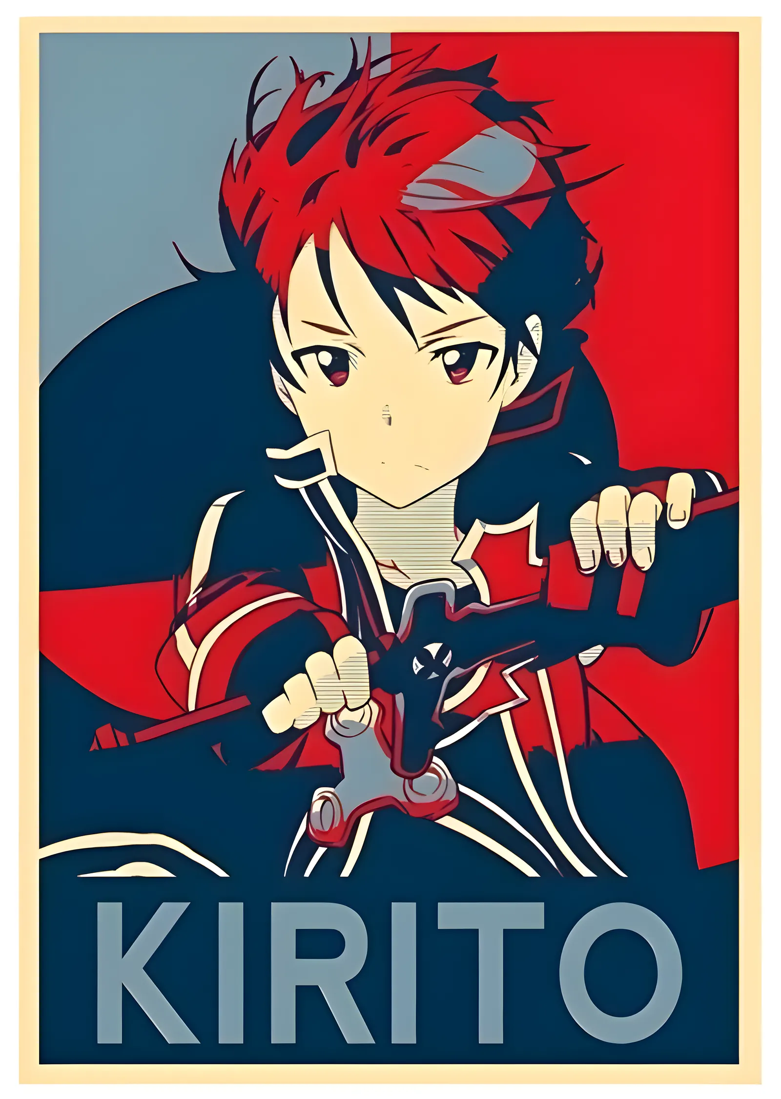 Sword Art Online: Kirito metal tablo