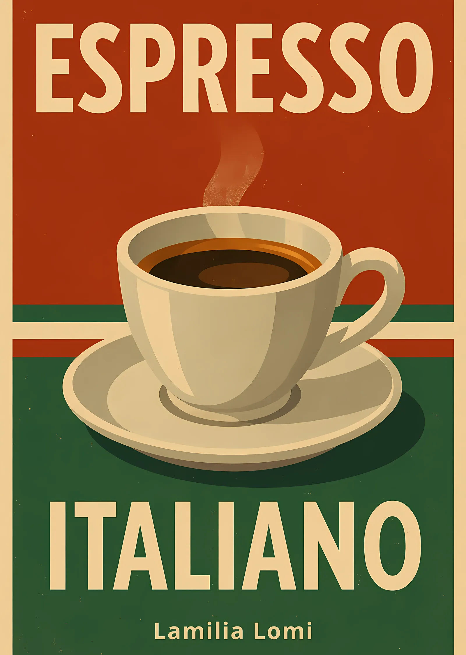 Espresso Italiano Retro metal tablo