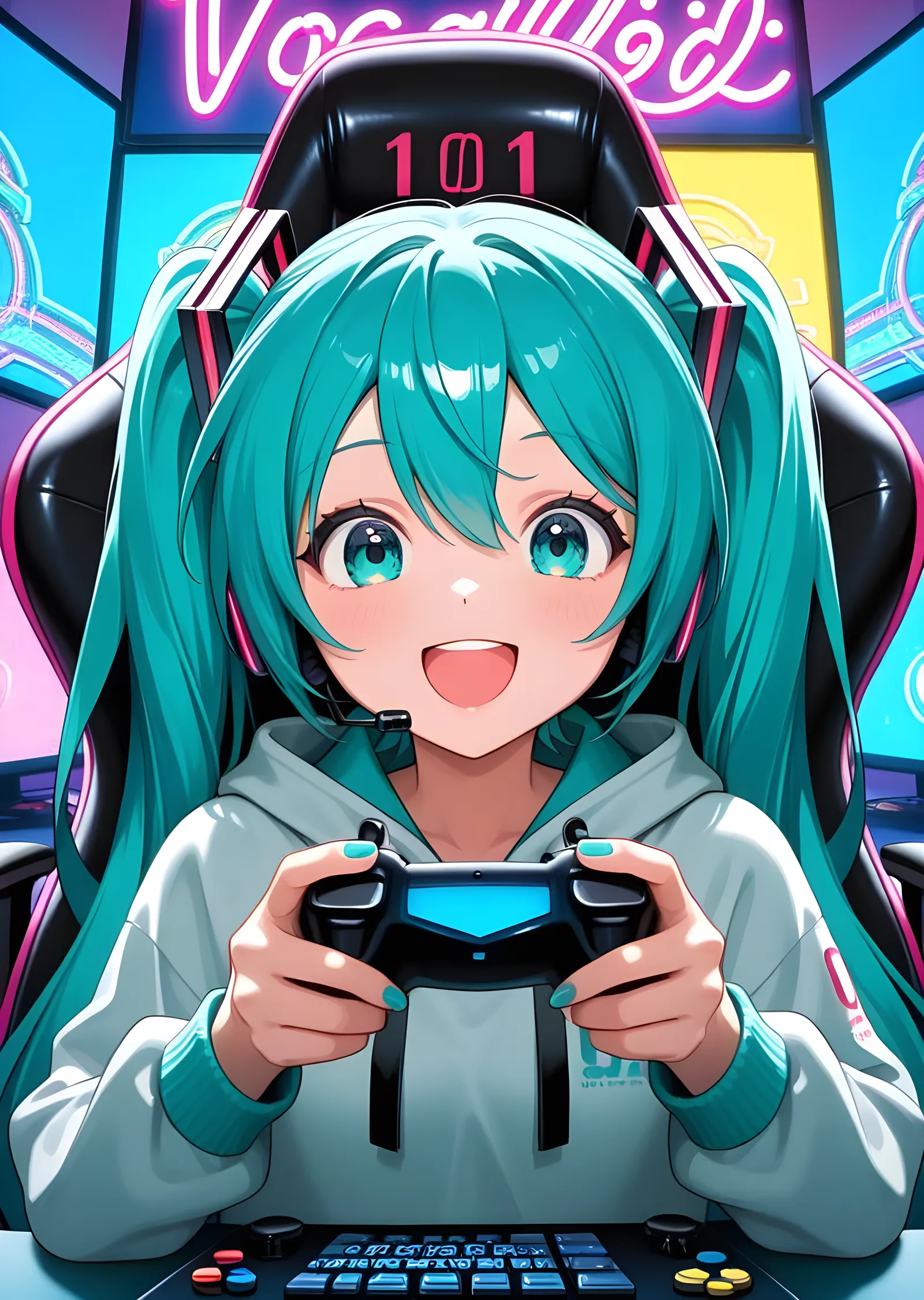 Hatsune Miku - Oyun Gecesi metal tablo