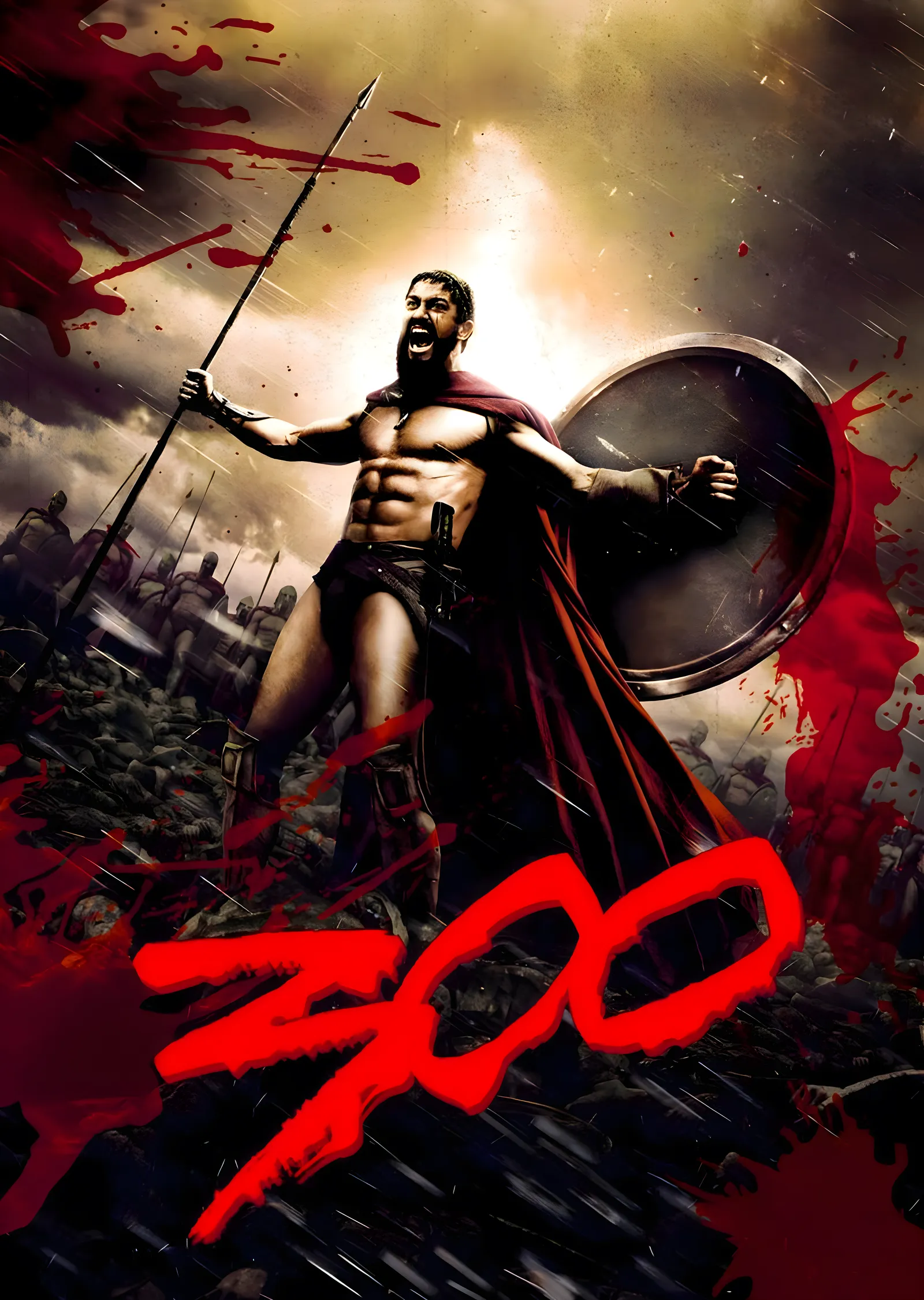 300: Spartan Savaşçı metal tablo