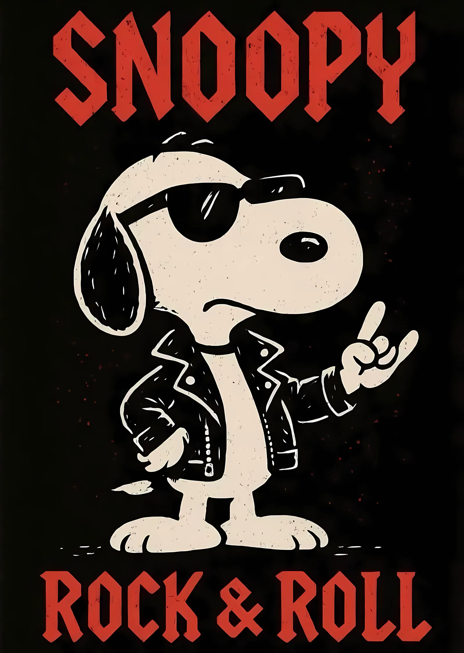Snoopy: Rock & Roll Yıldızı metal tablo
