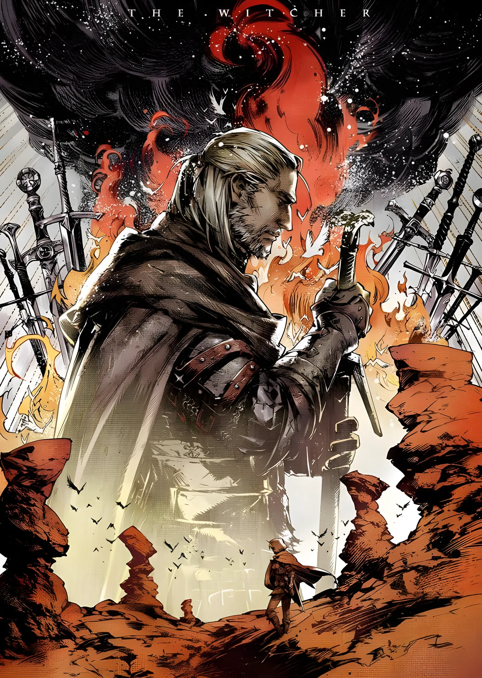 The Witcher: Alev ve Kül metal tablo