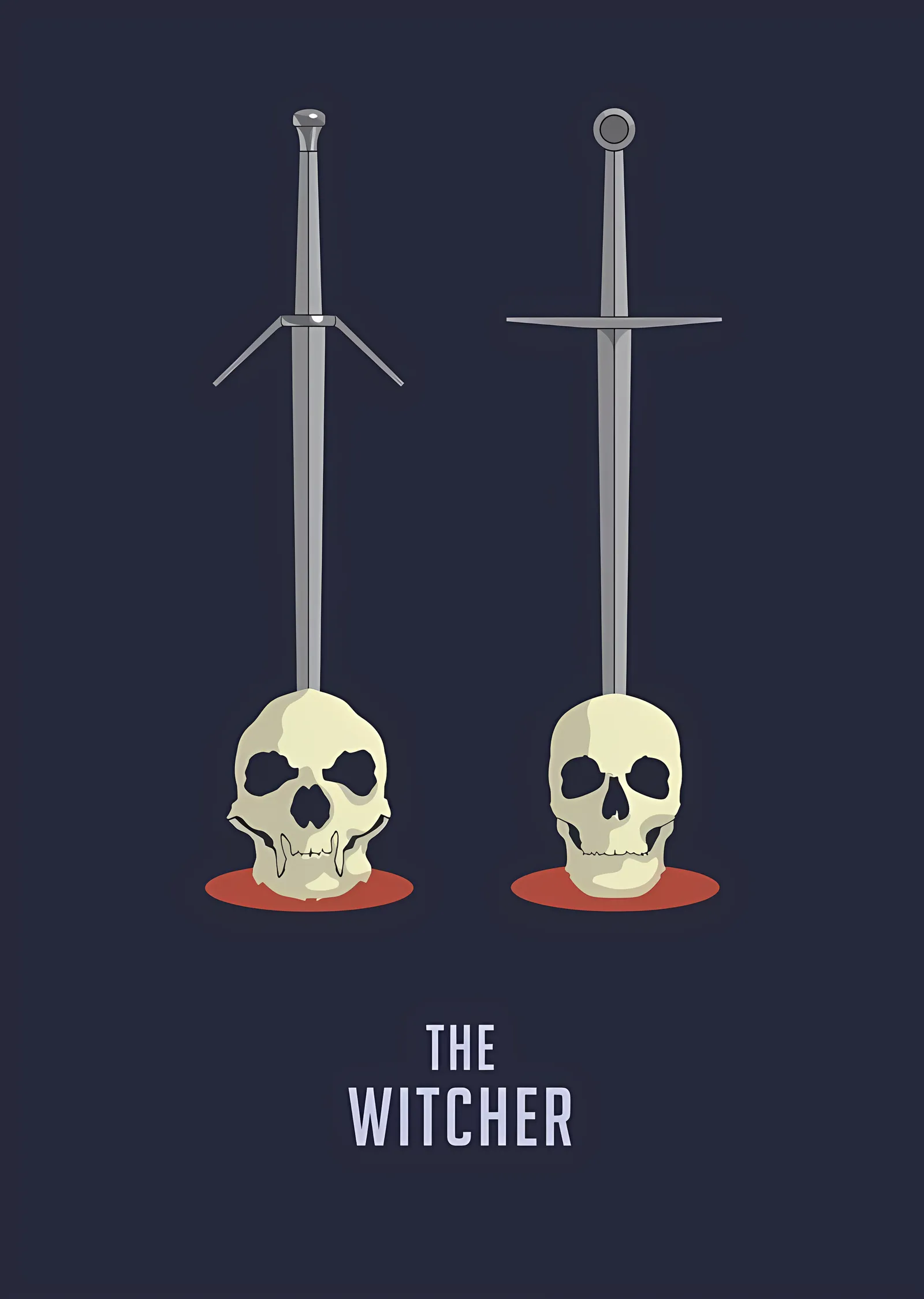 The Witcher: İki Kılıç · Kafataslı Kompozisyon metal tablo