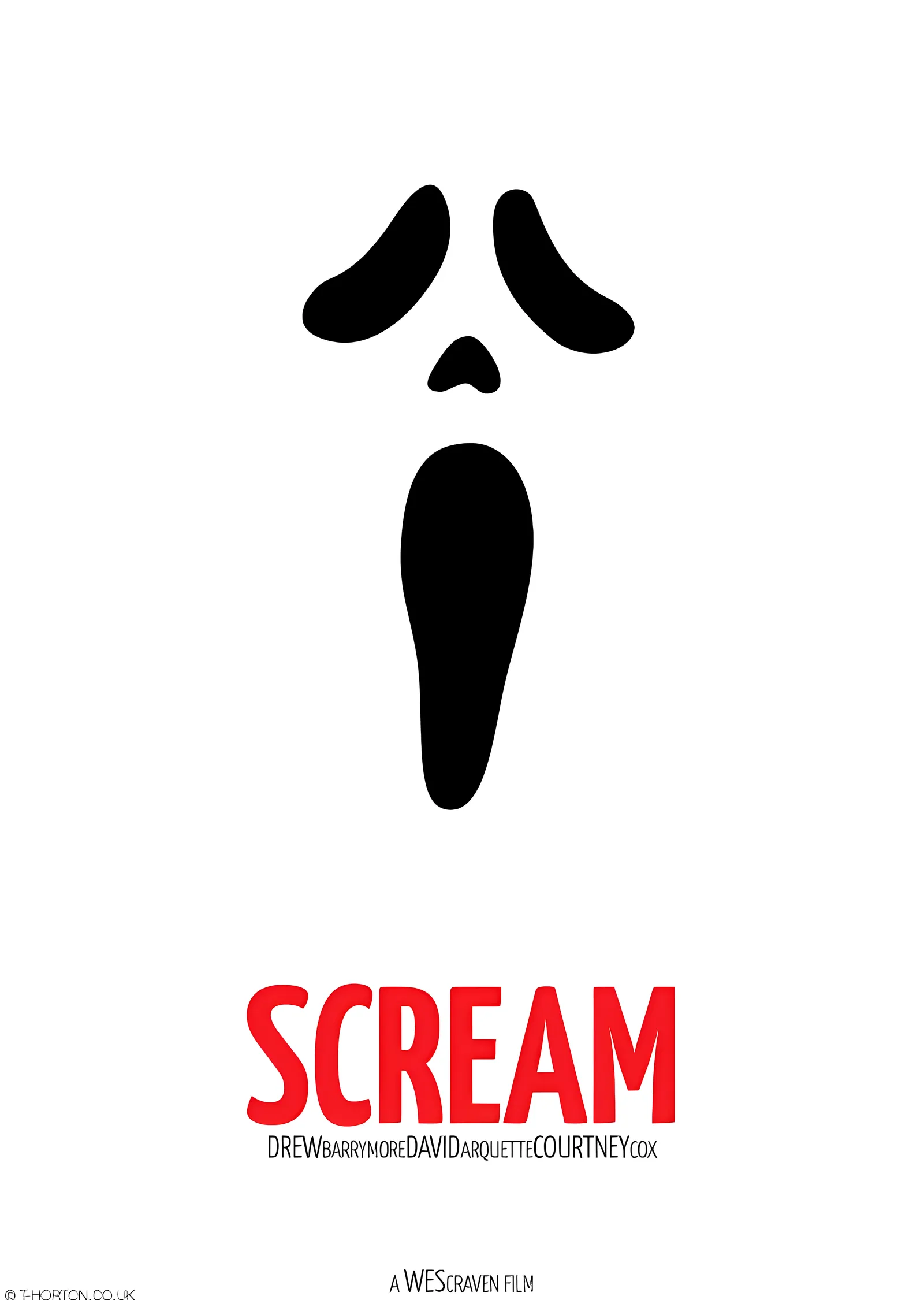 Scream Film metal tablo