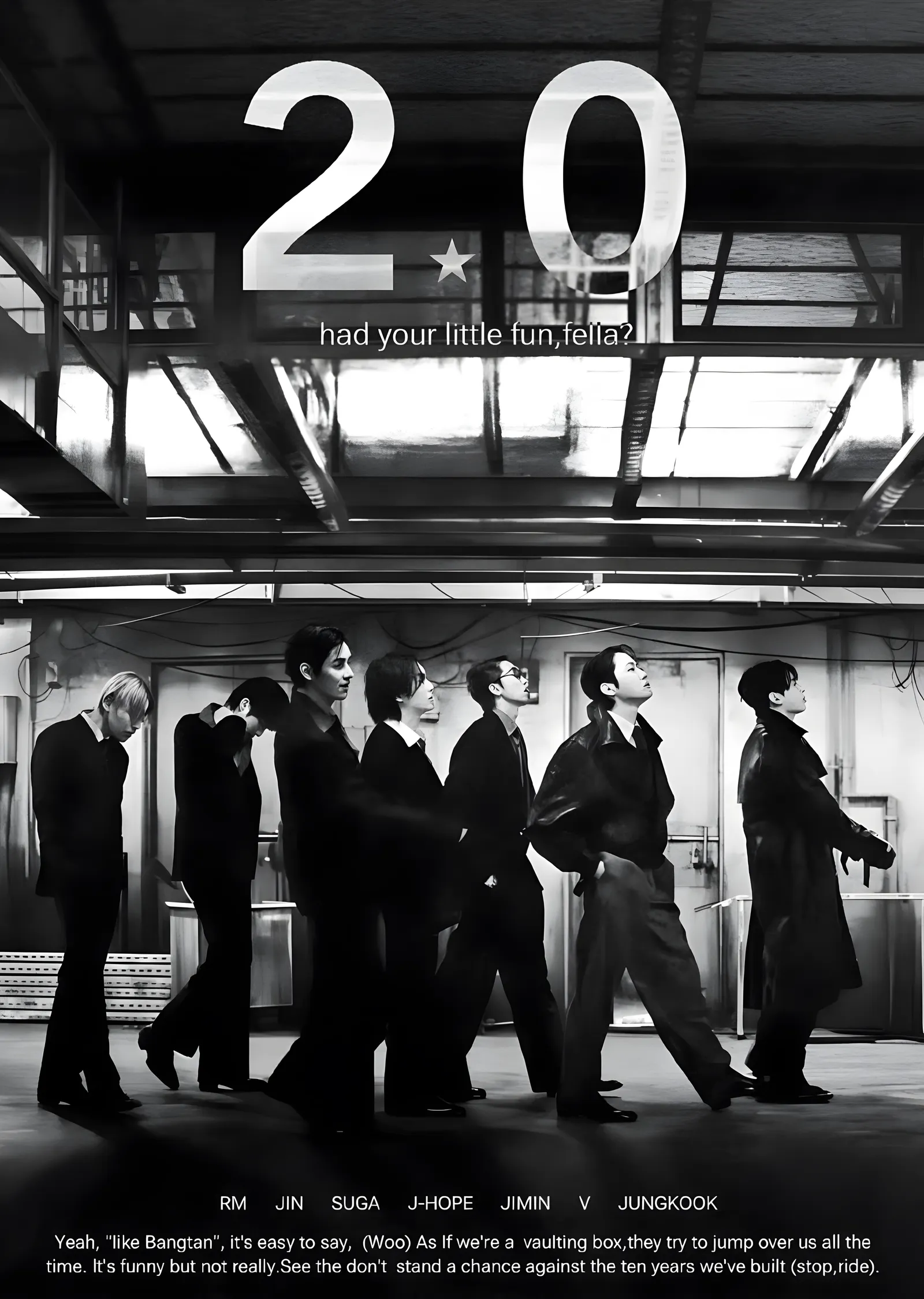 BTS: 20 Had Your Little Fun? metal tablo