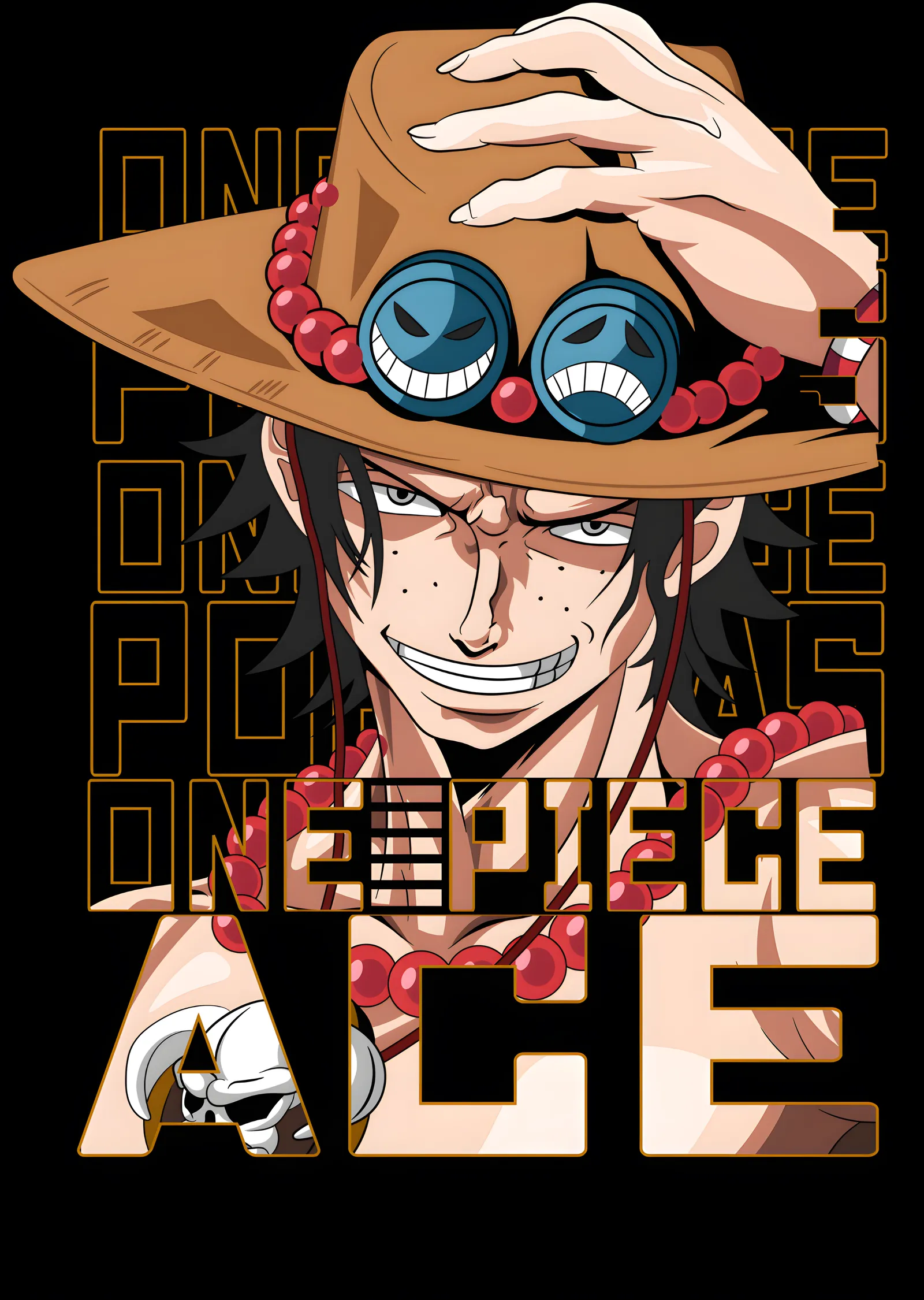 One Piece: Ateş Yumruklu Ace metal tablo