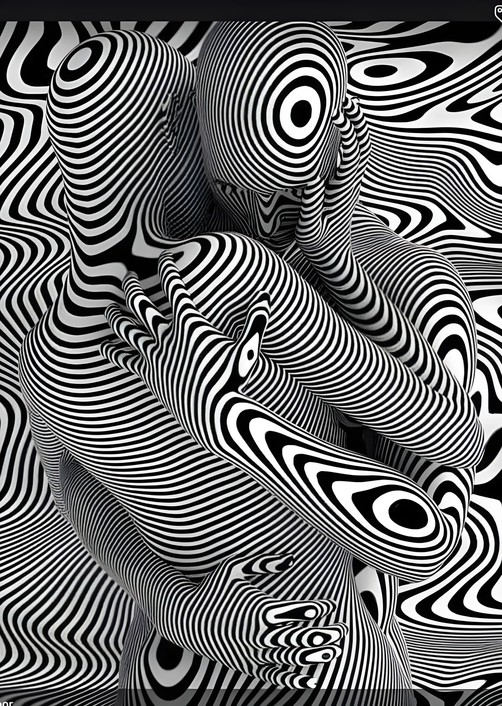 Op-Art: Girdap Yüzey metal tablo