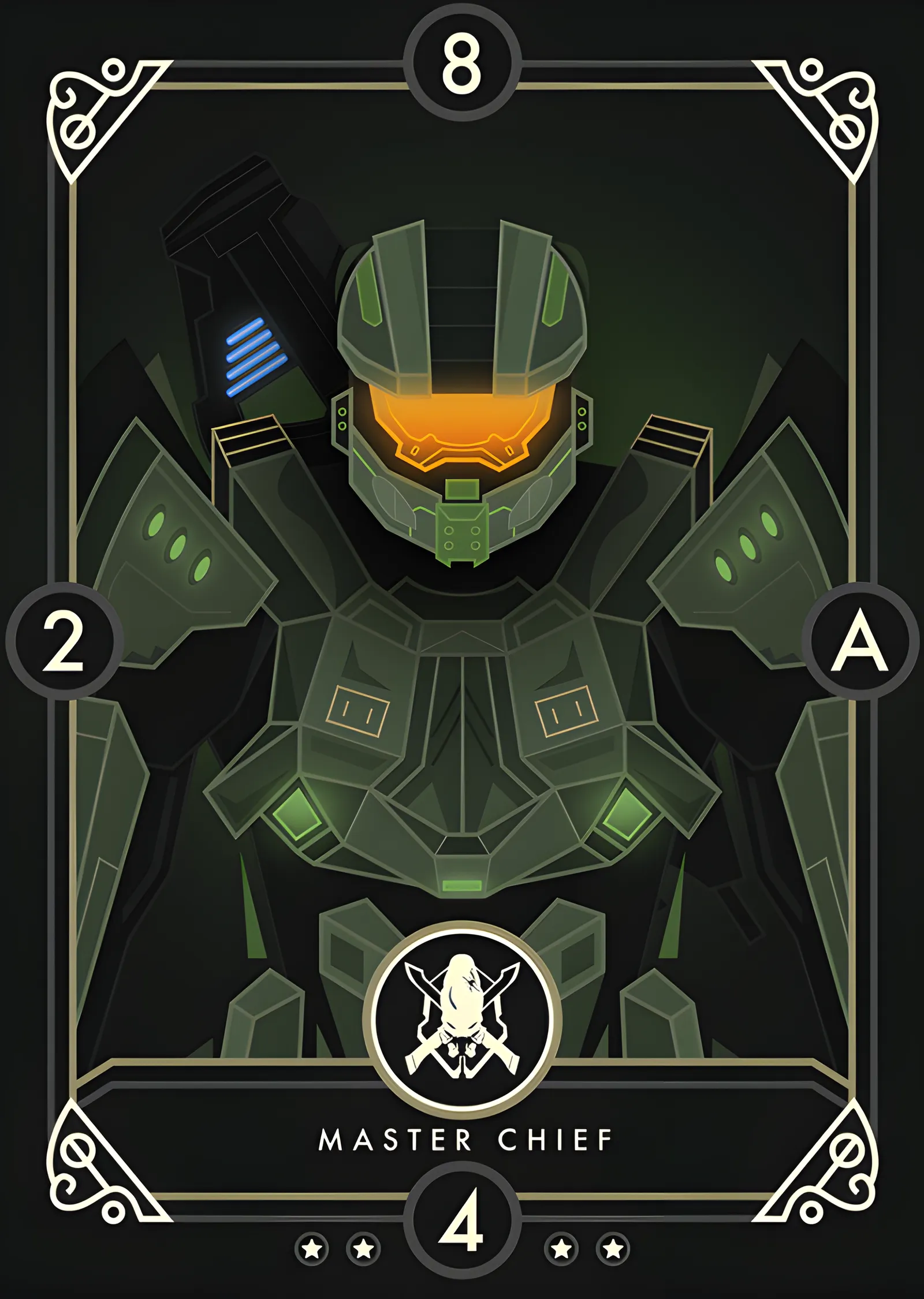 Halo: Master Chief Art Deco metal tablo