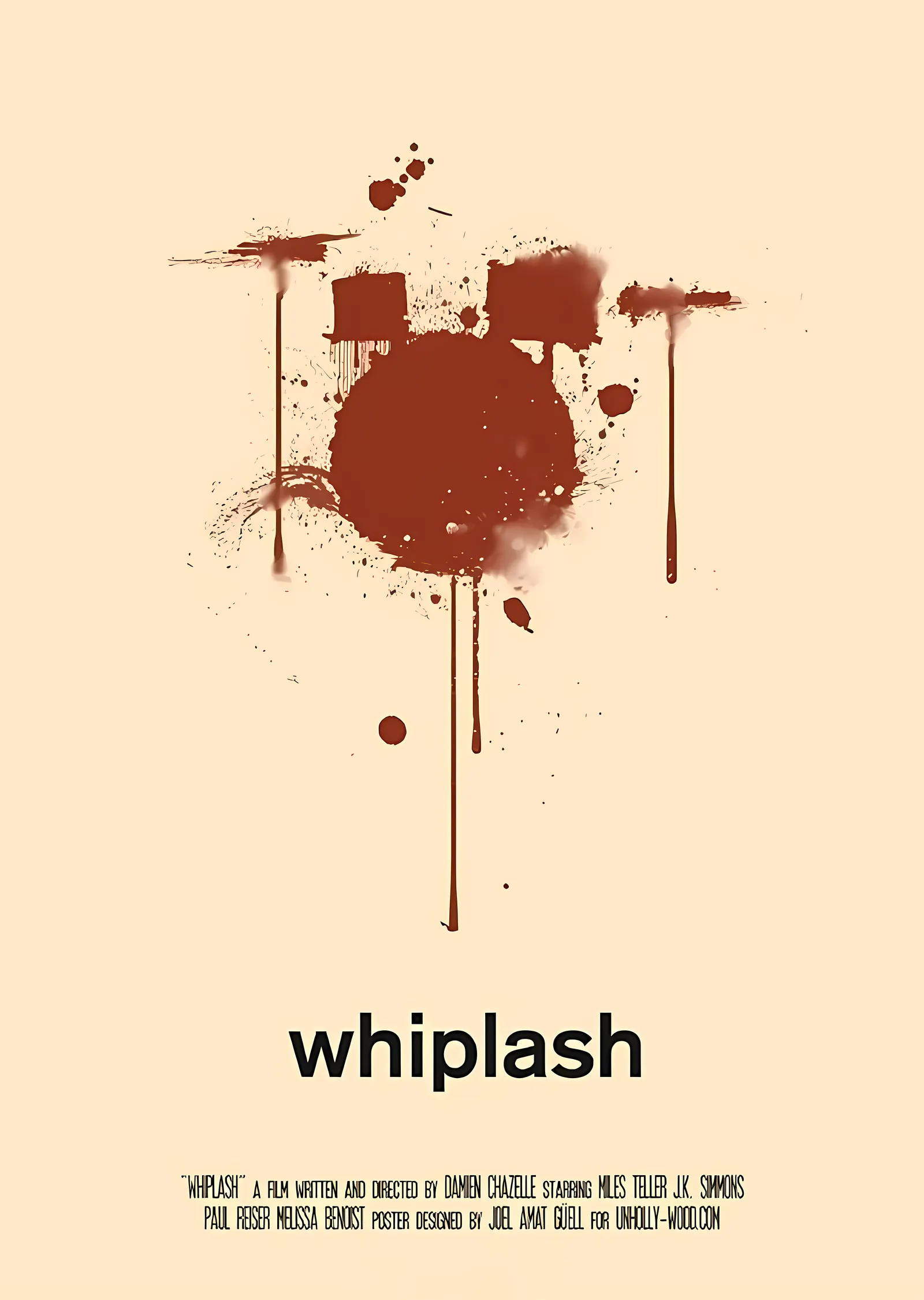 Whiplash - Kırmızı Sıvı Efektli metal tablo