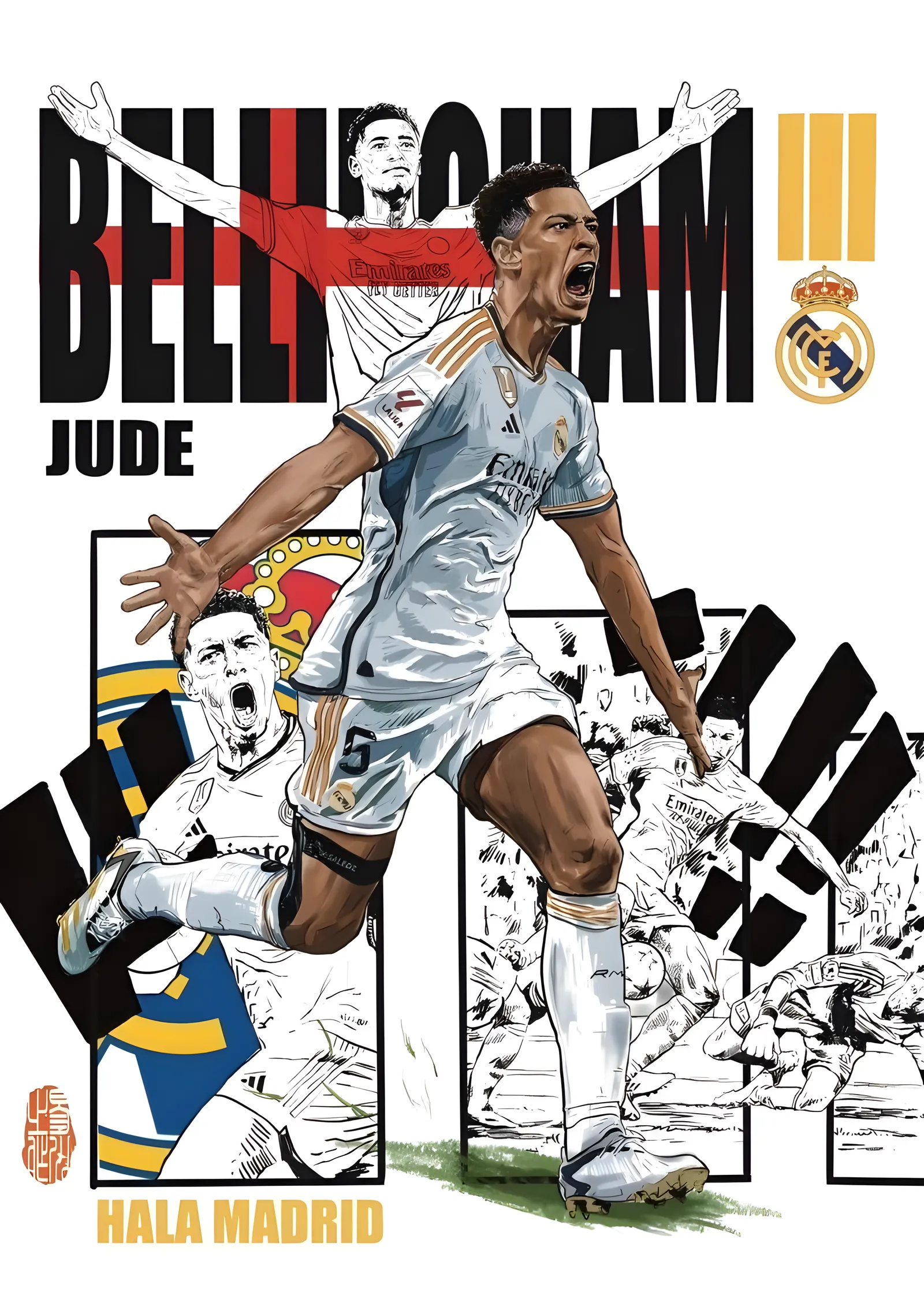 Bellingham: Hala Madrid metal tablo