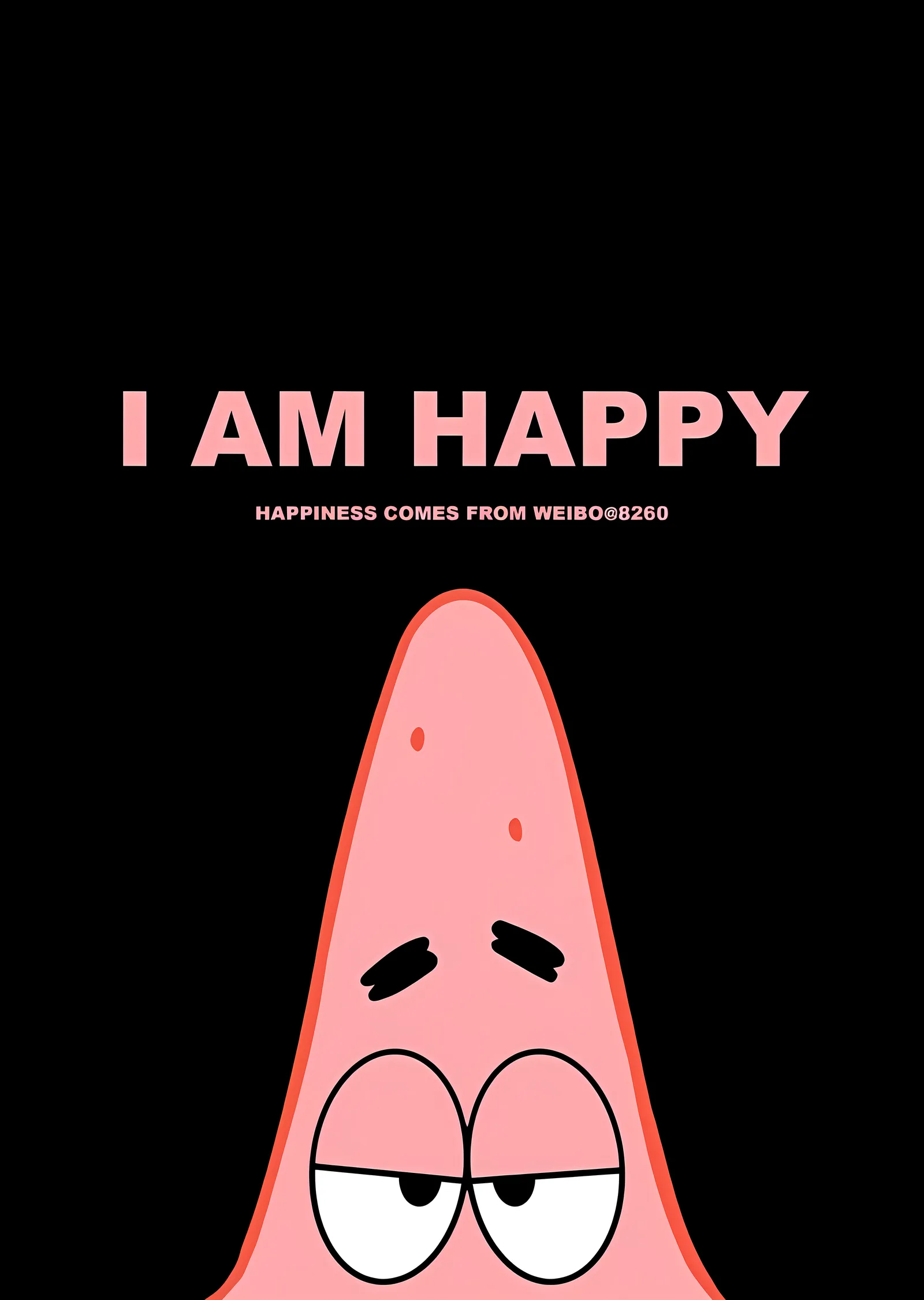 Patrick Star: I Am Happy metal tablo