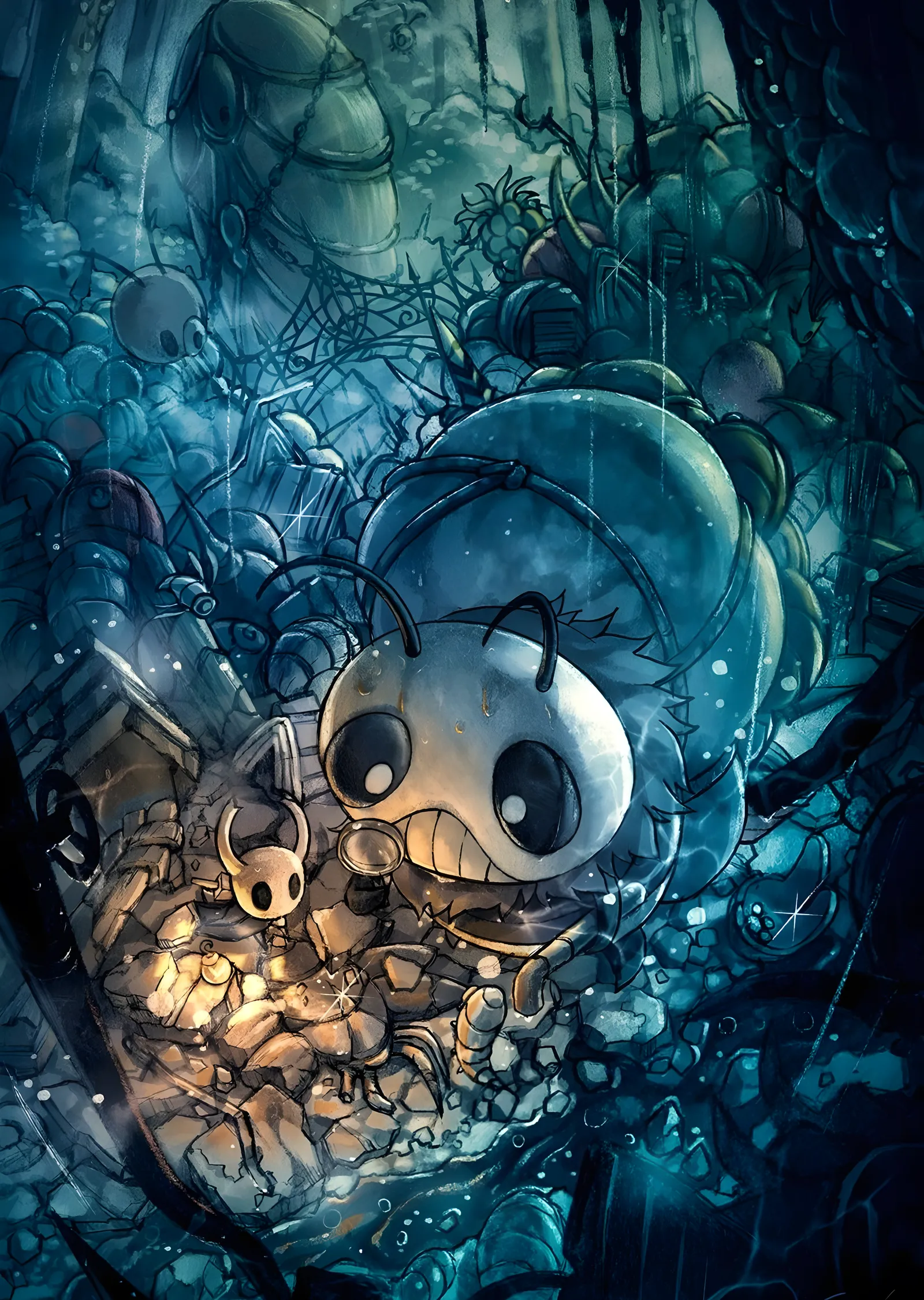 Hollow Knight - Derinlikler metal tablo