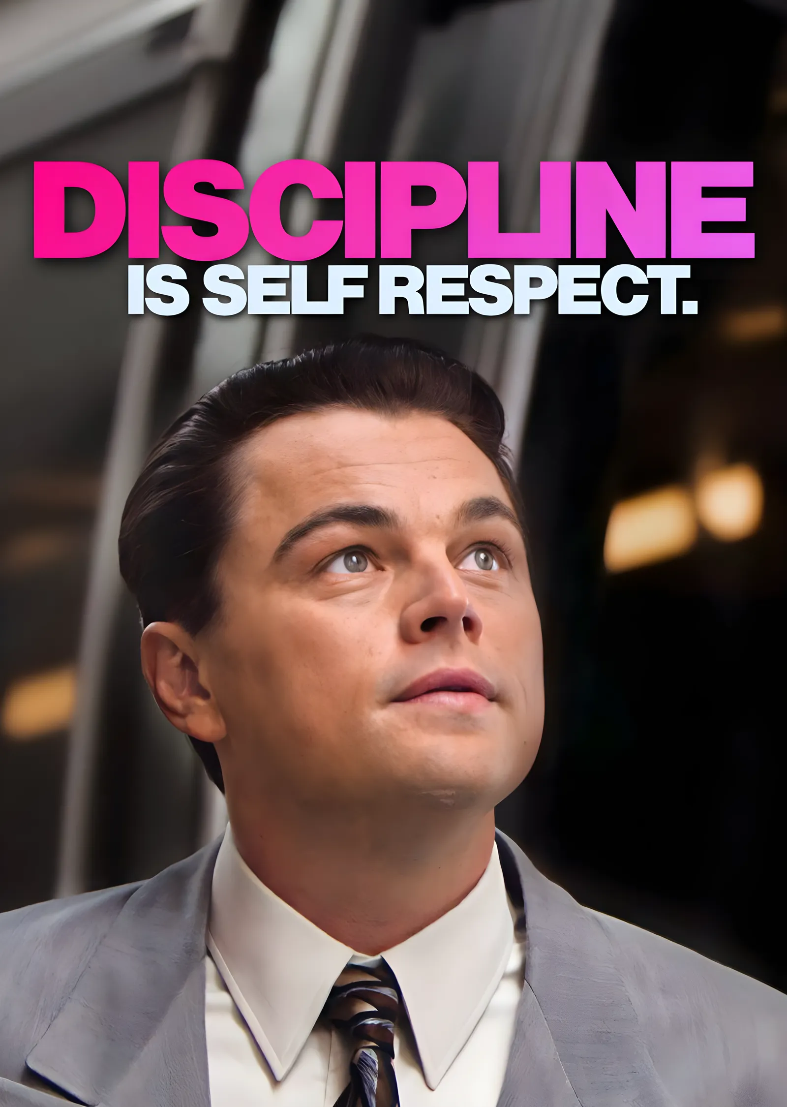 The Wolf of Wall Street - Discipline Is Self Respect metal tablo