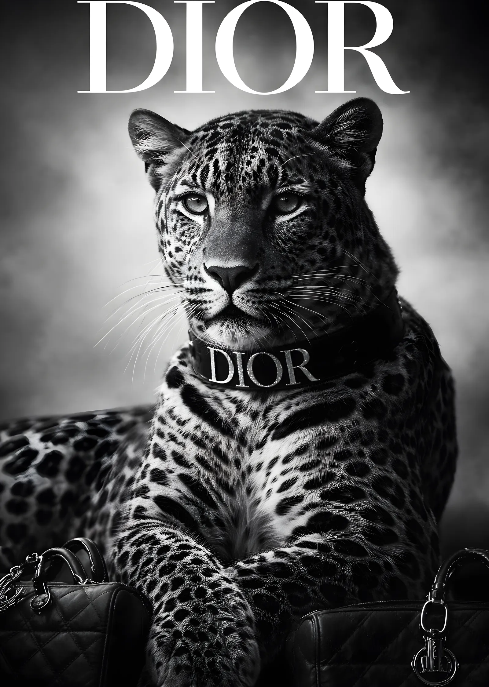 Dior: Leopar Marka İkonu metal tablo