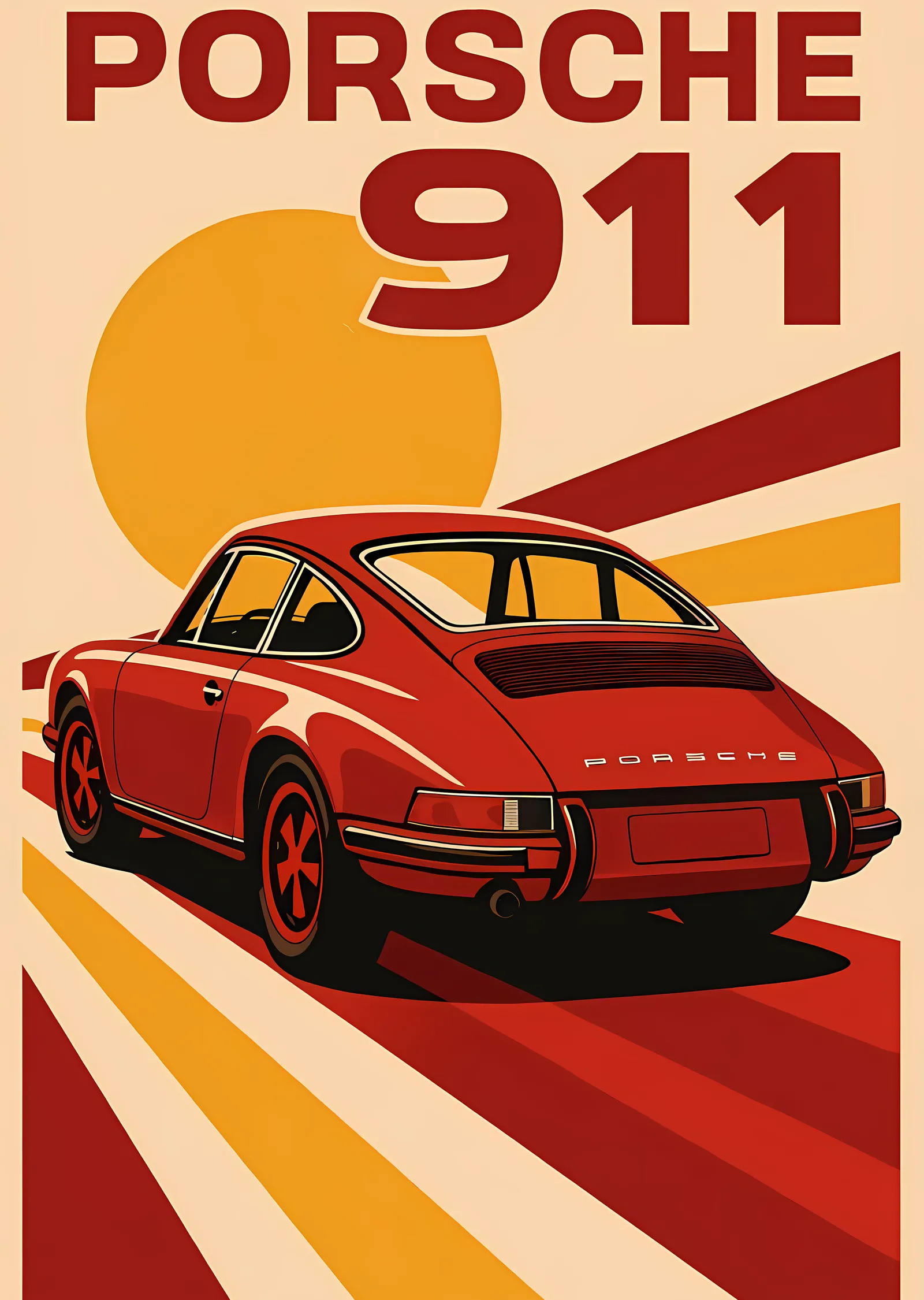 Porsche 911: Klasik Arabalar metal tablo