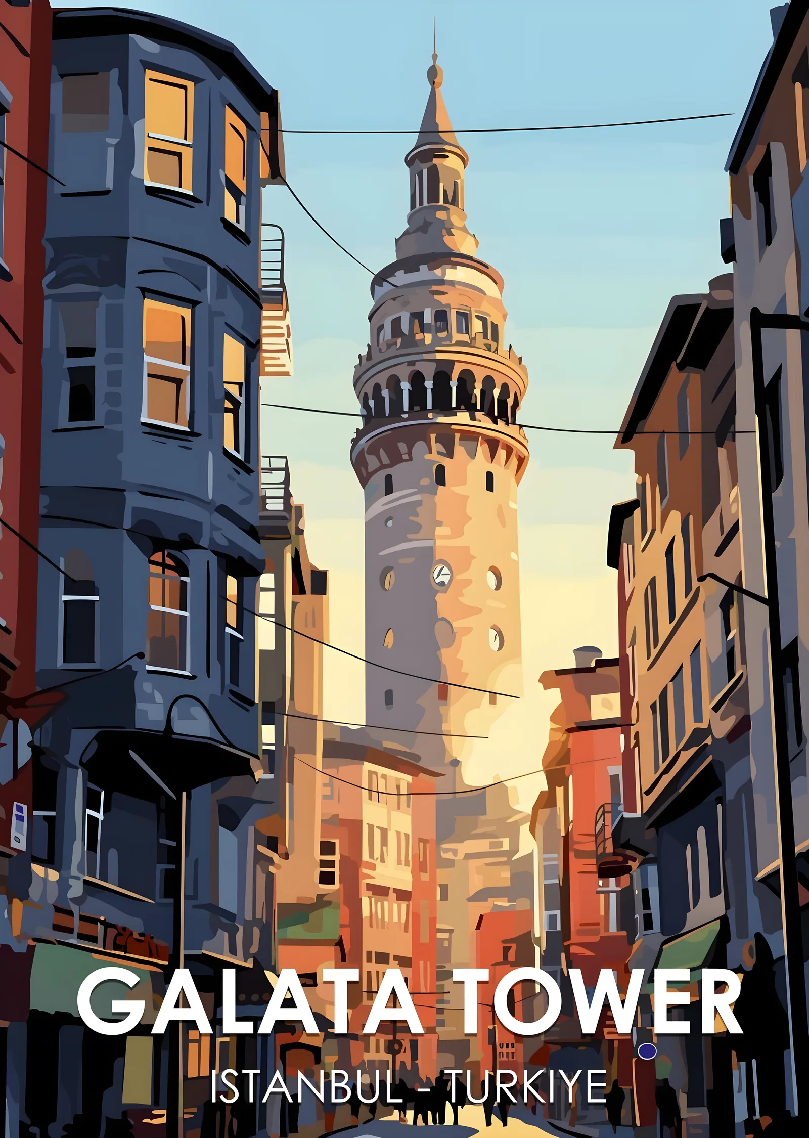 Galata Kulesi: İstanbul'un İkonik Görüntüsü metal tablo