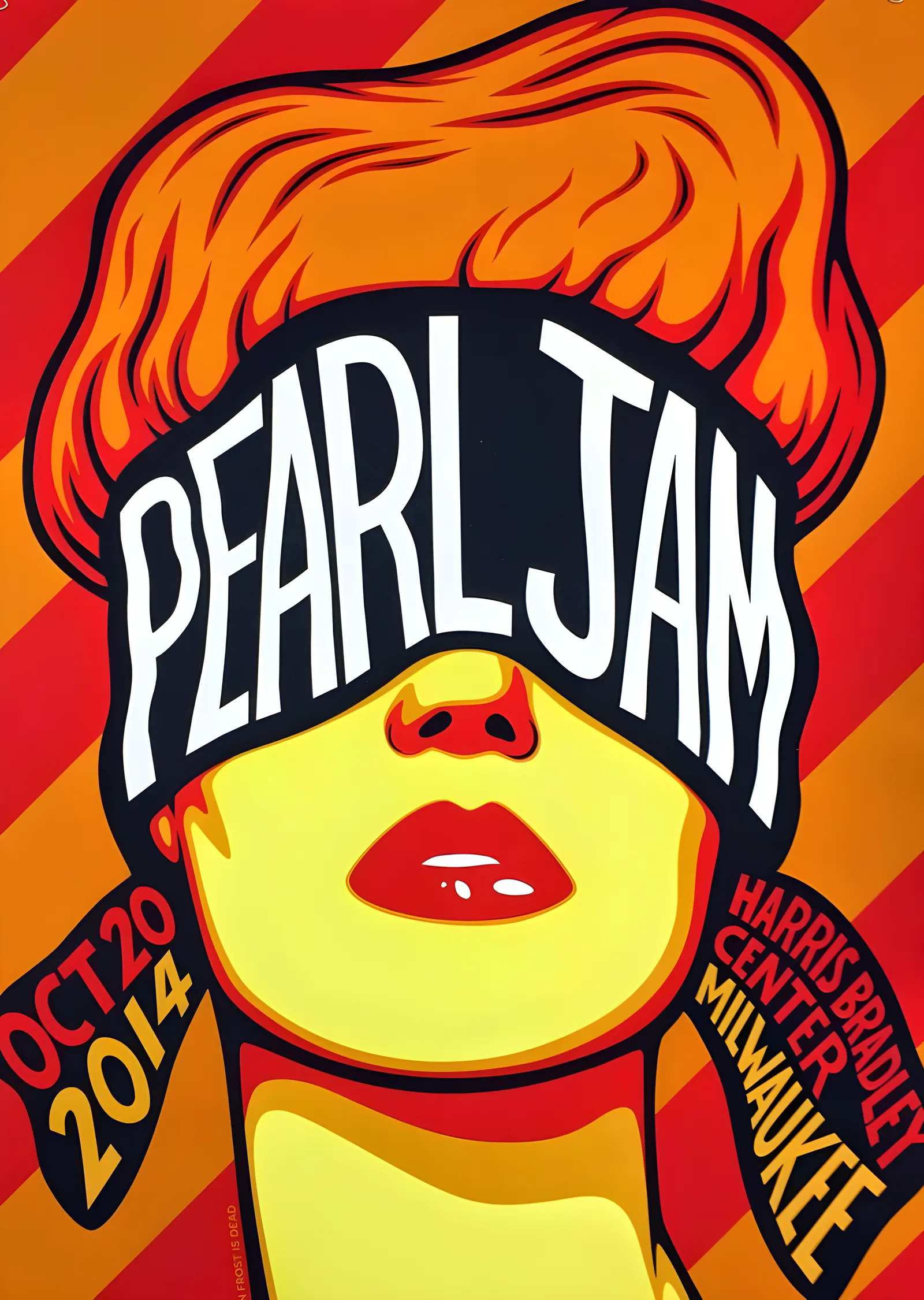 Pearl Jam: Milwaukee 2014 metal tablo