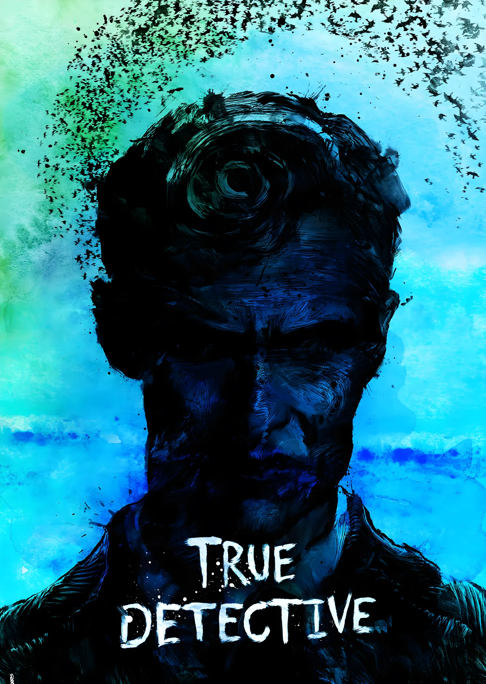 True Detective: Mavi Portre metal tablo