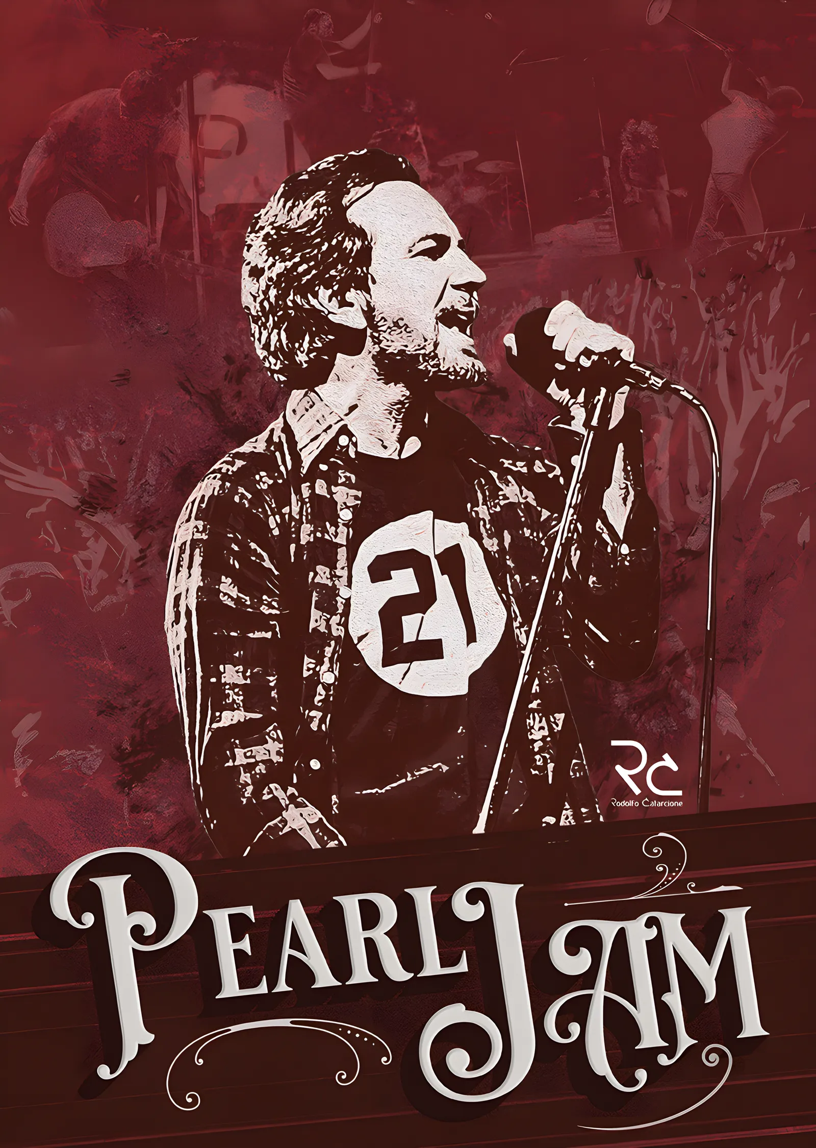 Pearl Jam: Eddie Vedder metal tablo