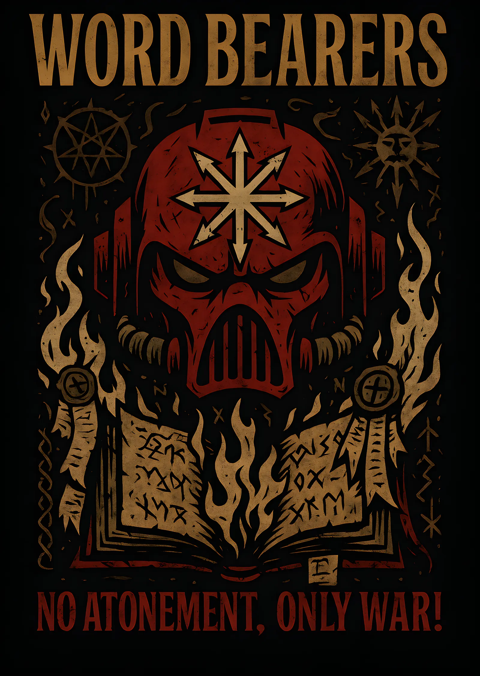 Warhammer 40.000 - Word Bearers metal tablo