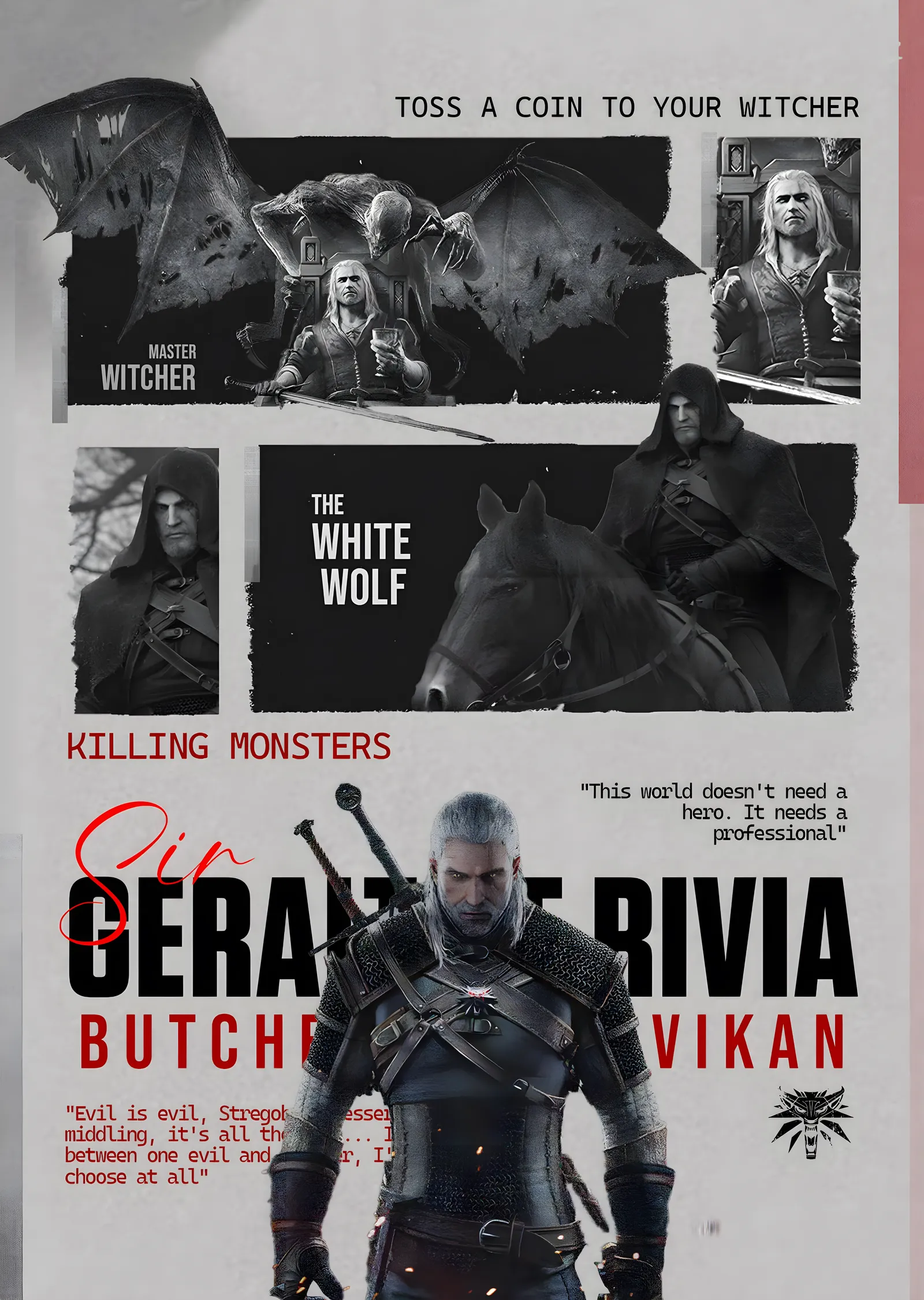 The Witcher: Gazete Sayfası metal tablo