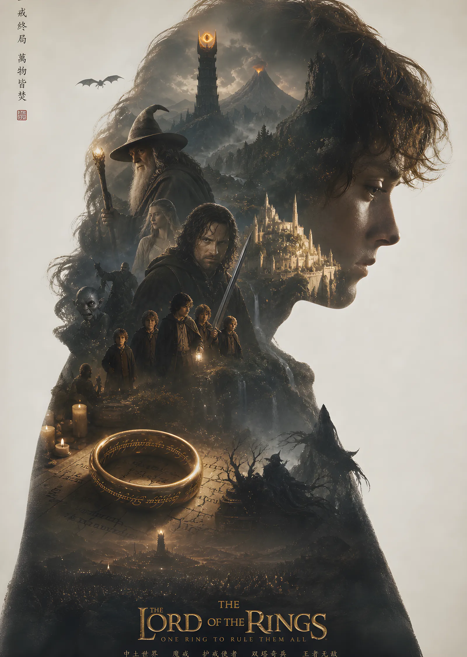 The Lord of the Rings - One Ring to Rule Them All metal tablo