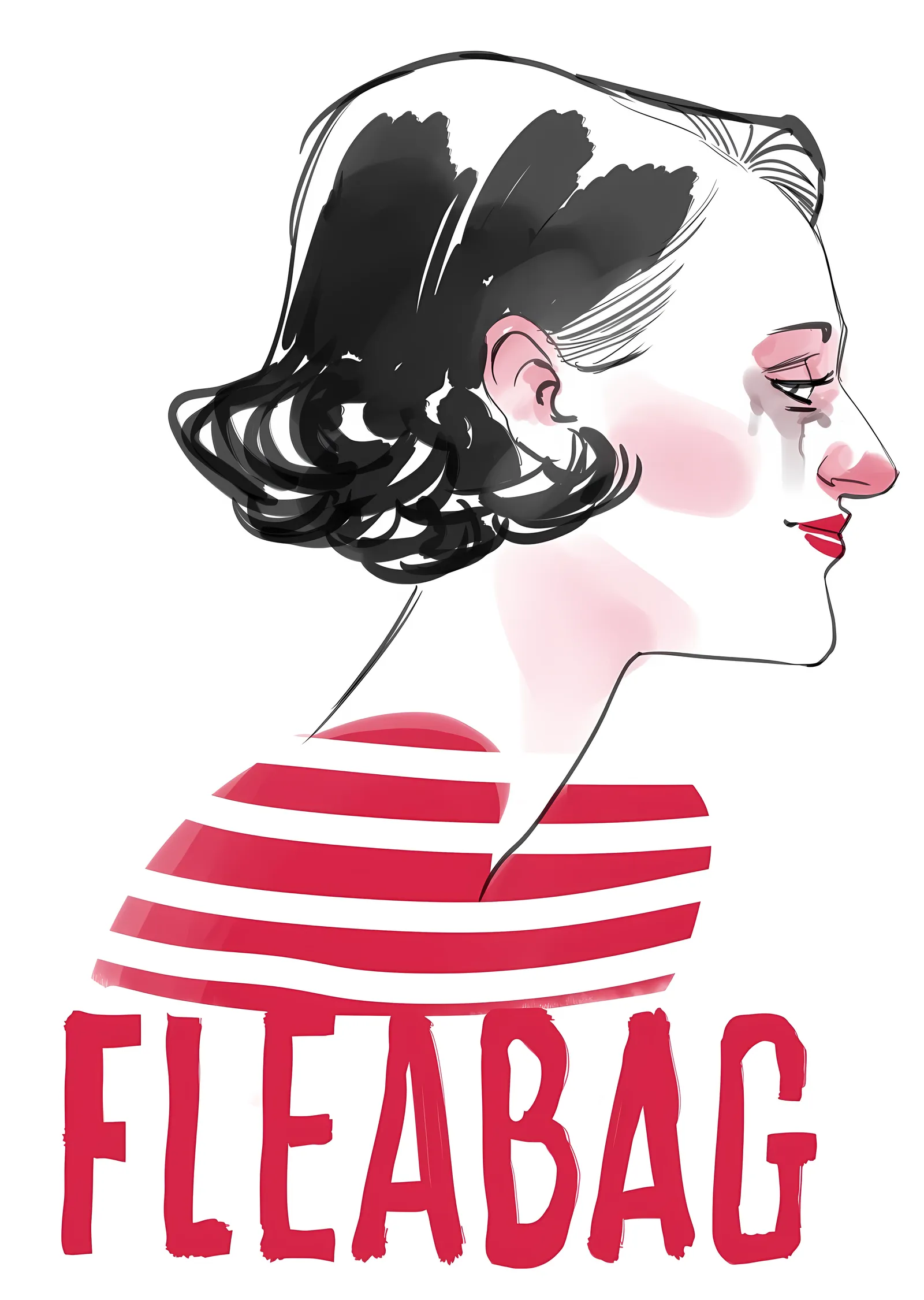Fleabag: Çizgisel Portre metal tablo