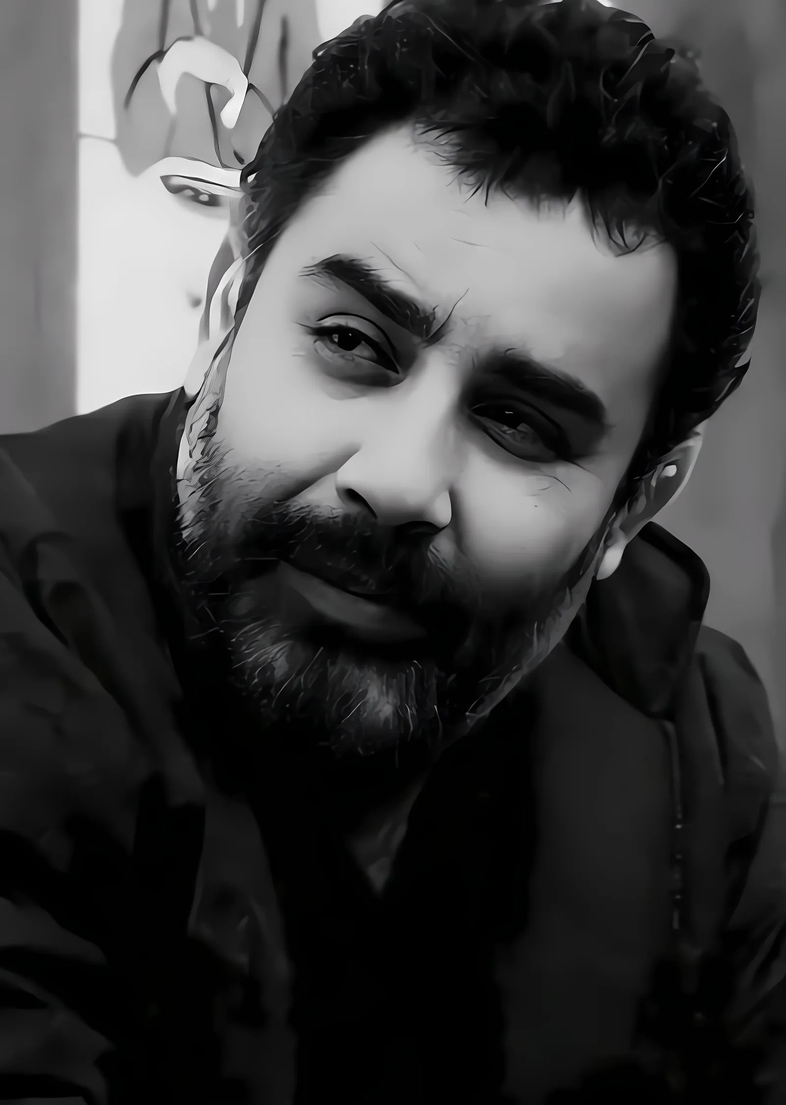 Ahmet Kaya - Gülümseyen Kare metal tablo