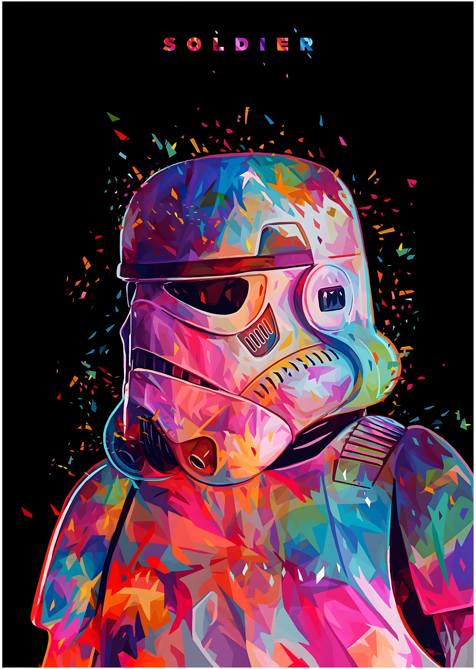 Stormtrooper: Renkli Savaşçı metal tablo