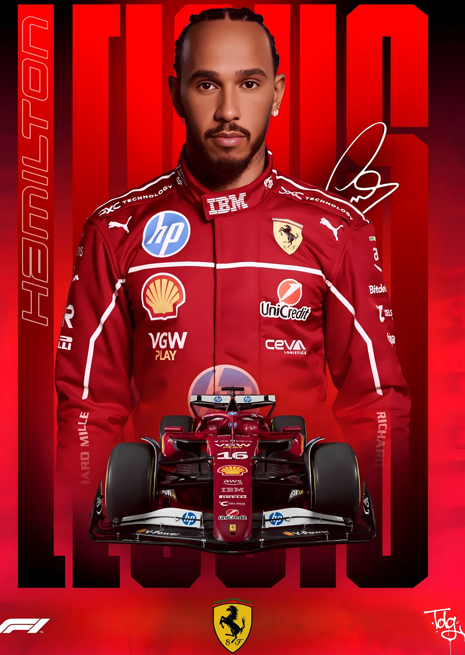 Lewis Hamilton: F1 metal tablo